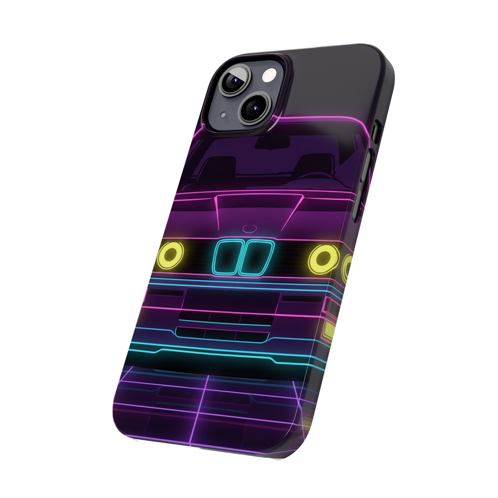 BMW E30 Neon Synthwave Phone Case