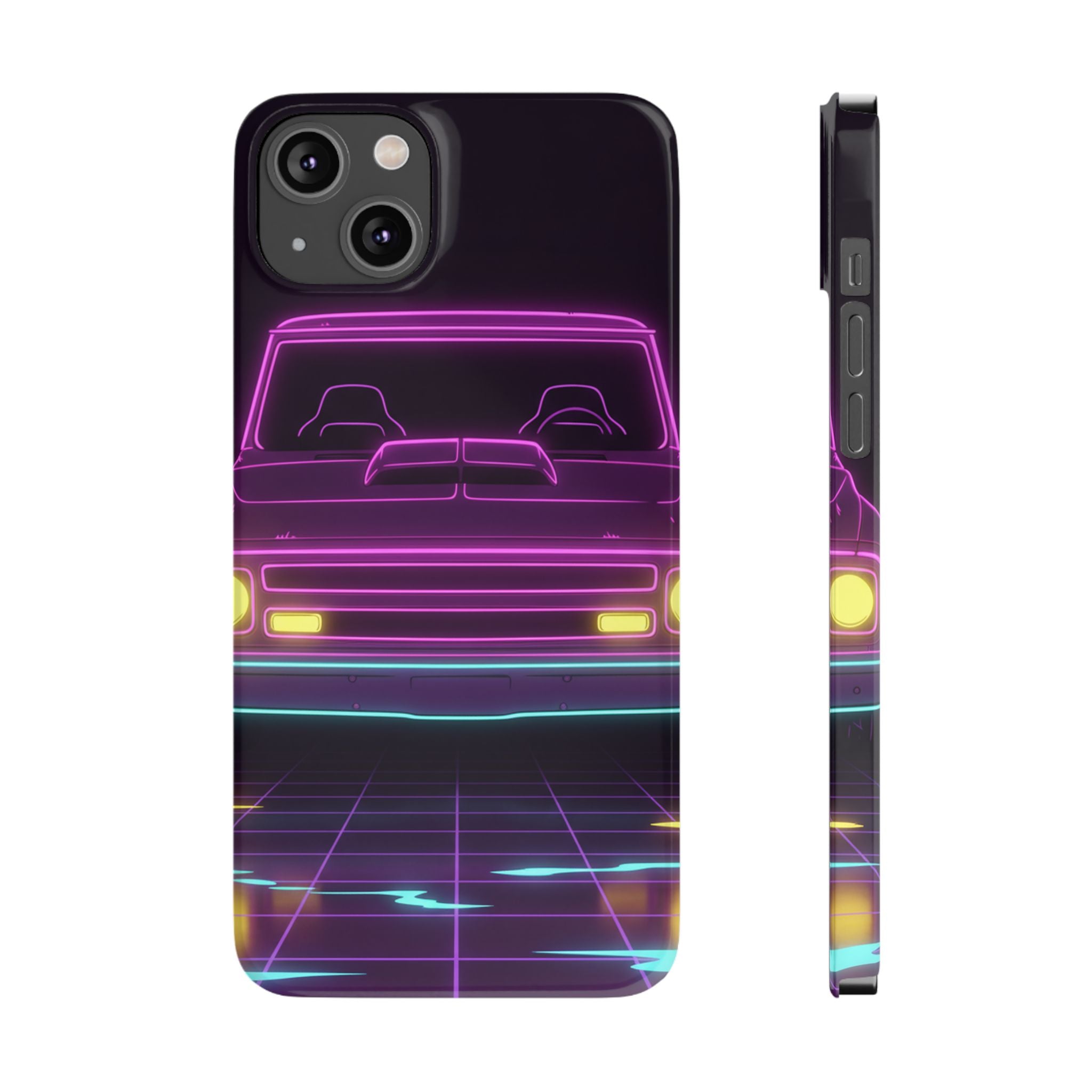 Chevy C10 Pickup (1967-72) Neon Synthwave Phone Case