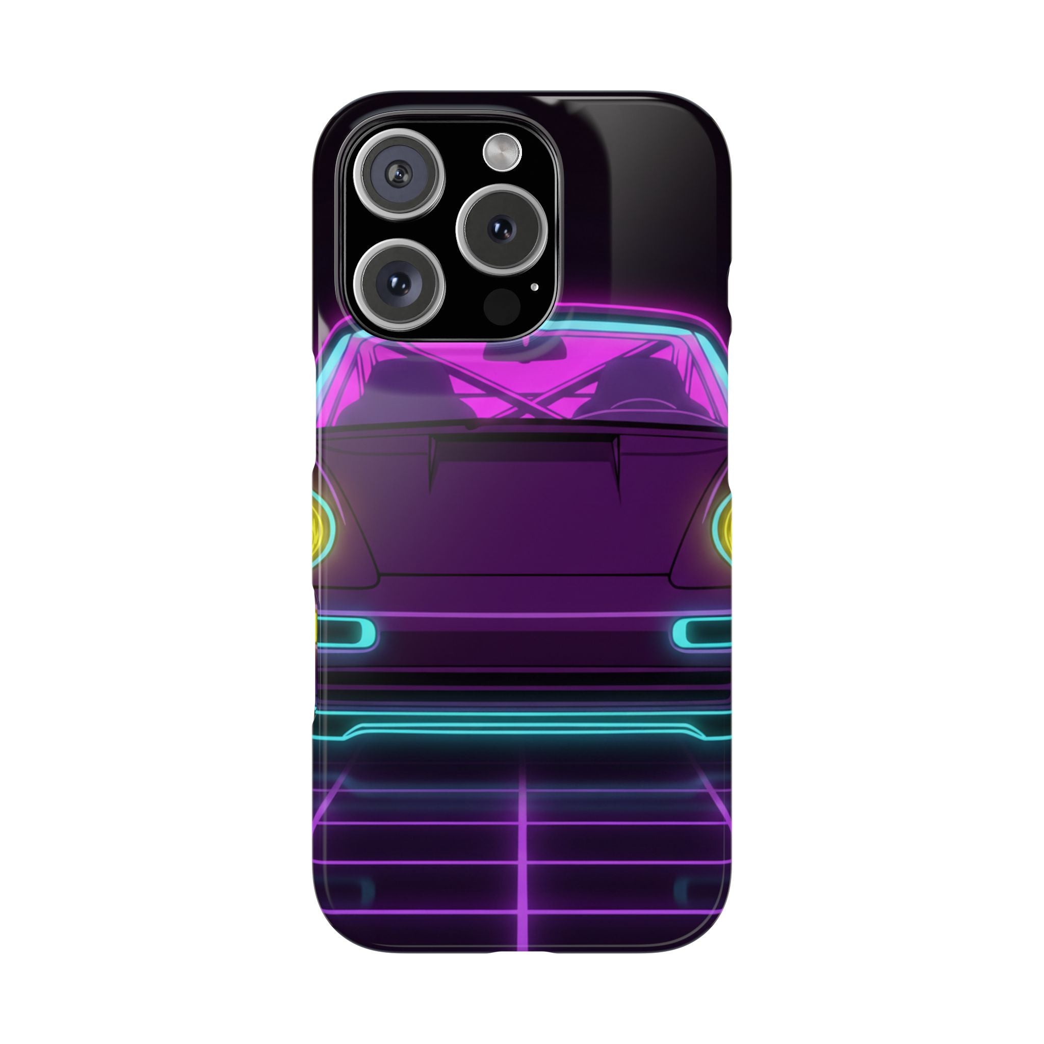 Porsche 964 Turbo Neon Synthwave Phone Case