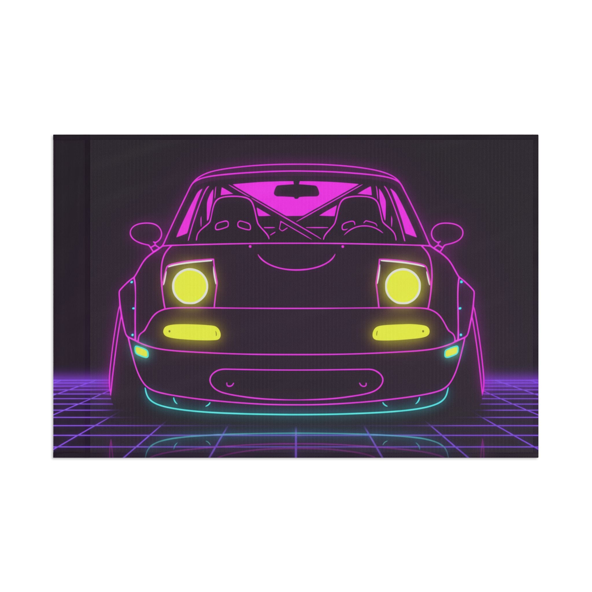 Mazda Miata NA (1989-97) Neon Synthwave Garage Flag