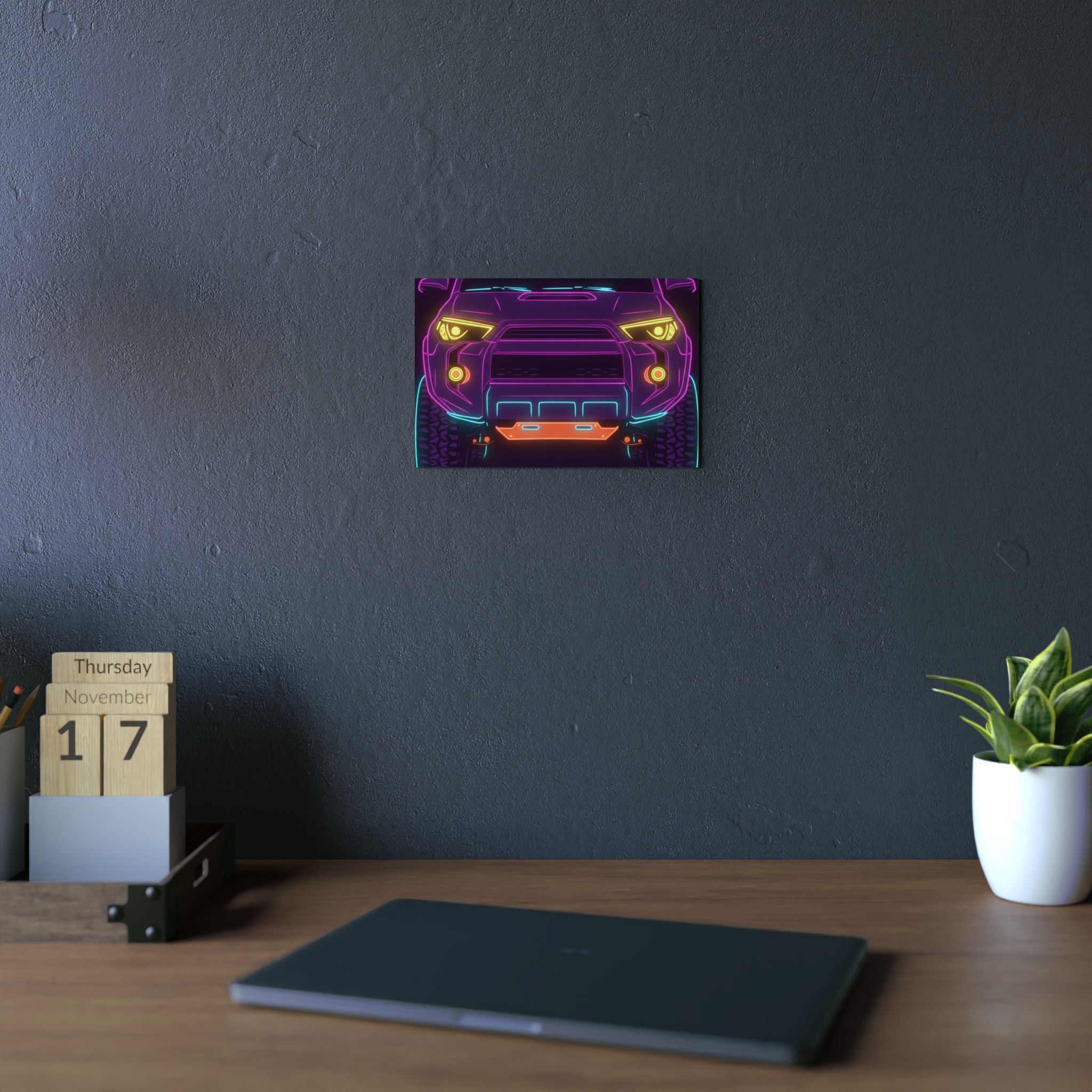 Toyota 4Runner TRD Pro Neon Synthwave Metal Wall Sign
