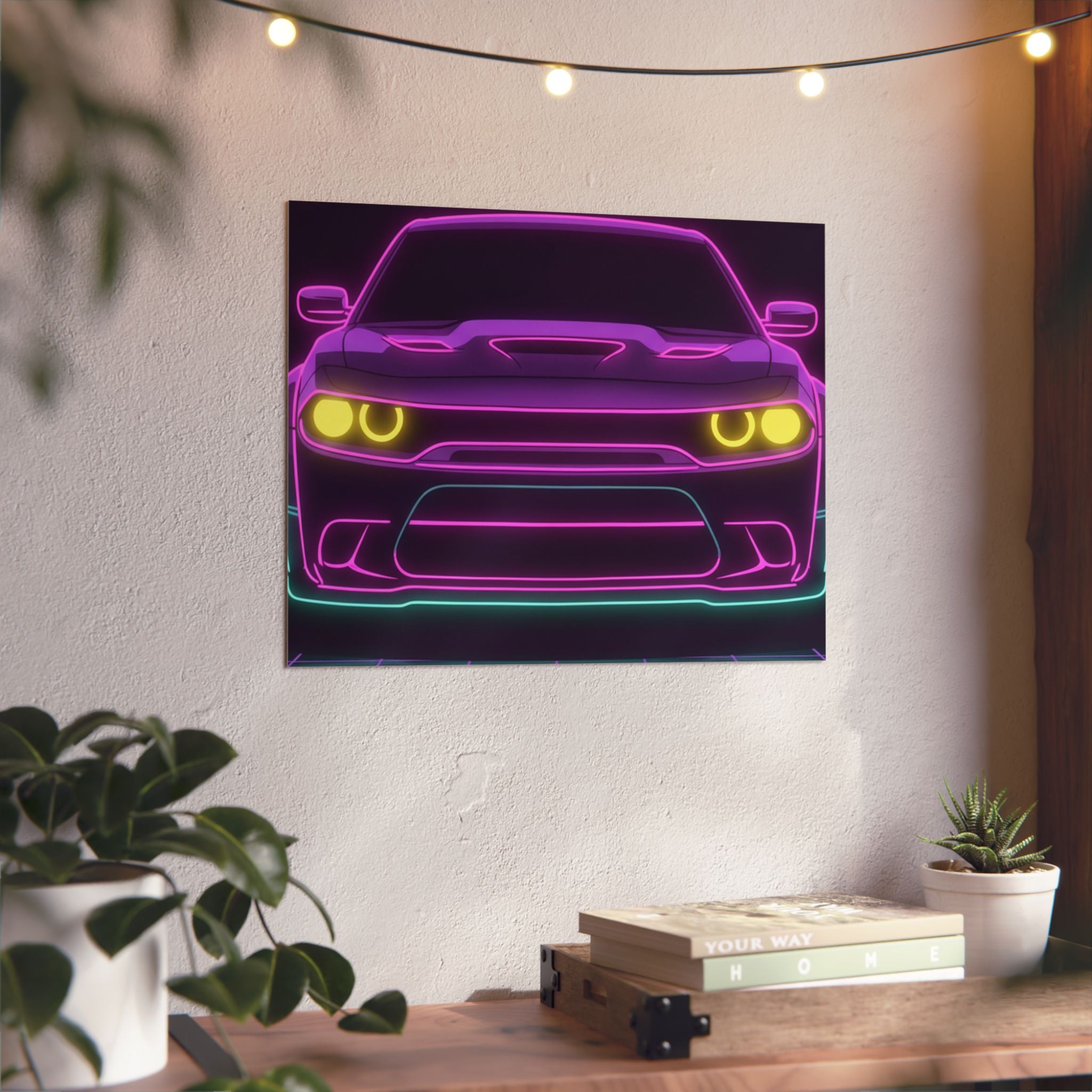 Dodge Challenger SRT Hellcat Metal Wall Sign