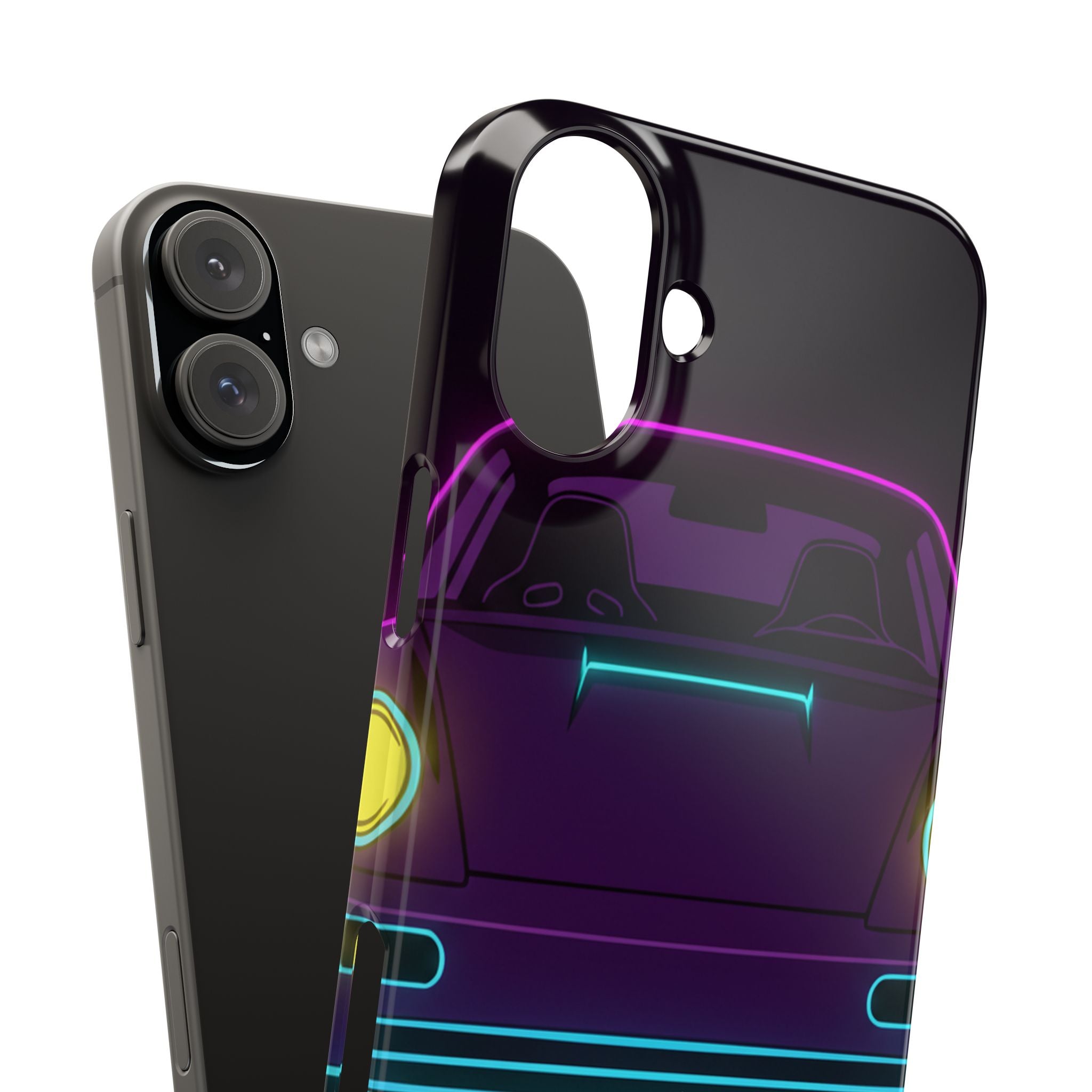 Porsche 964 Singer Neon Synthwave Phone Case