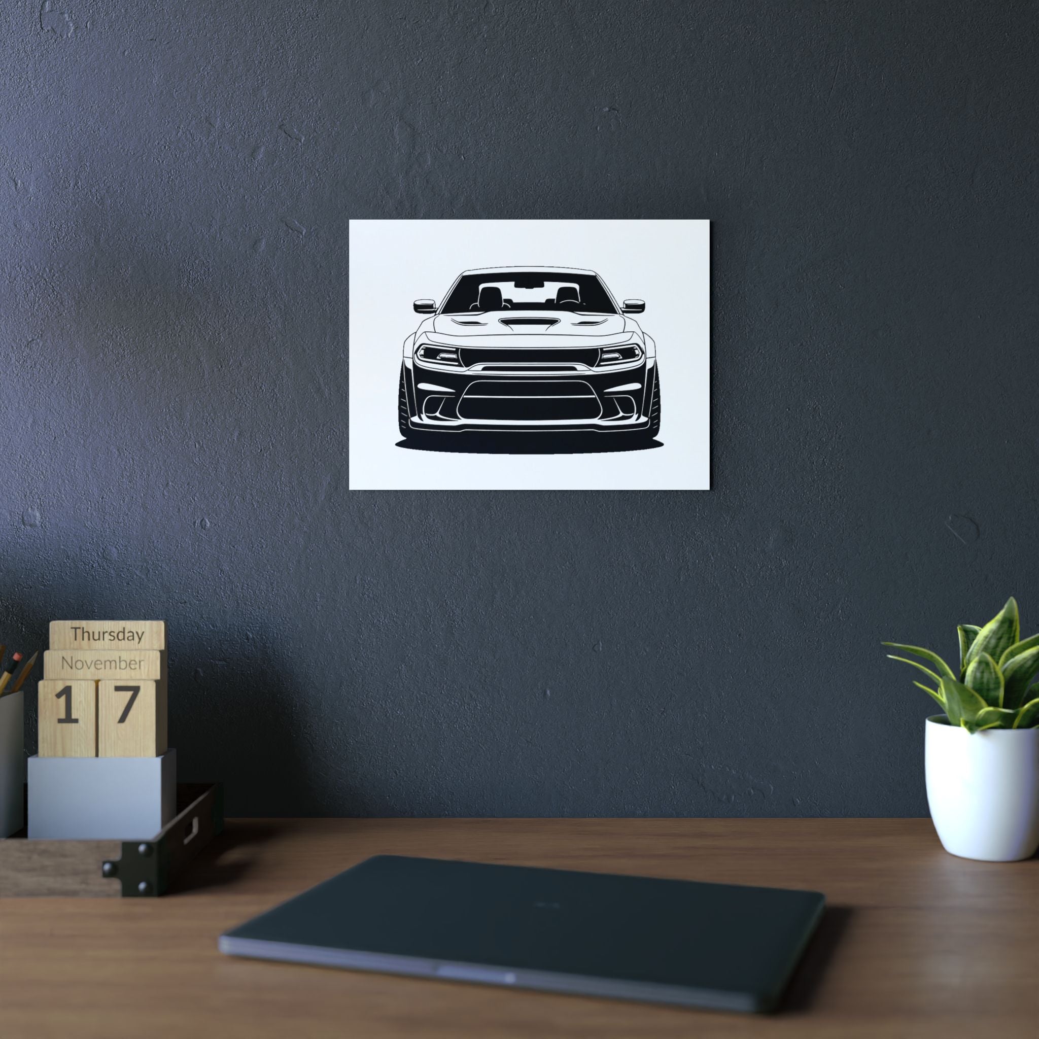 Dodge Challenger SRT Hellcat Metal Wall Sign