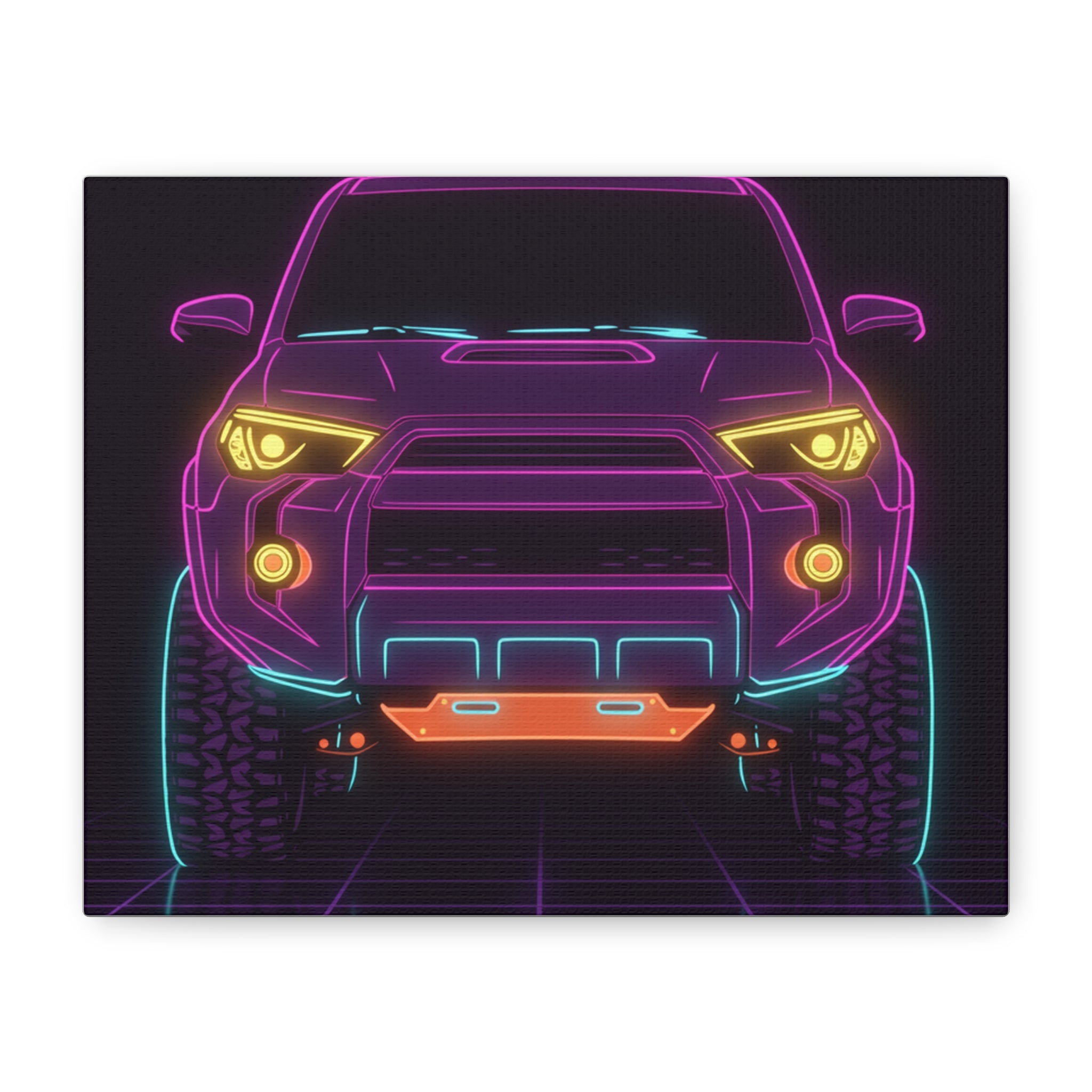 Toyota 4Runner TRD Pro Neon Synthwave Canvas Wall Art