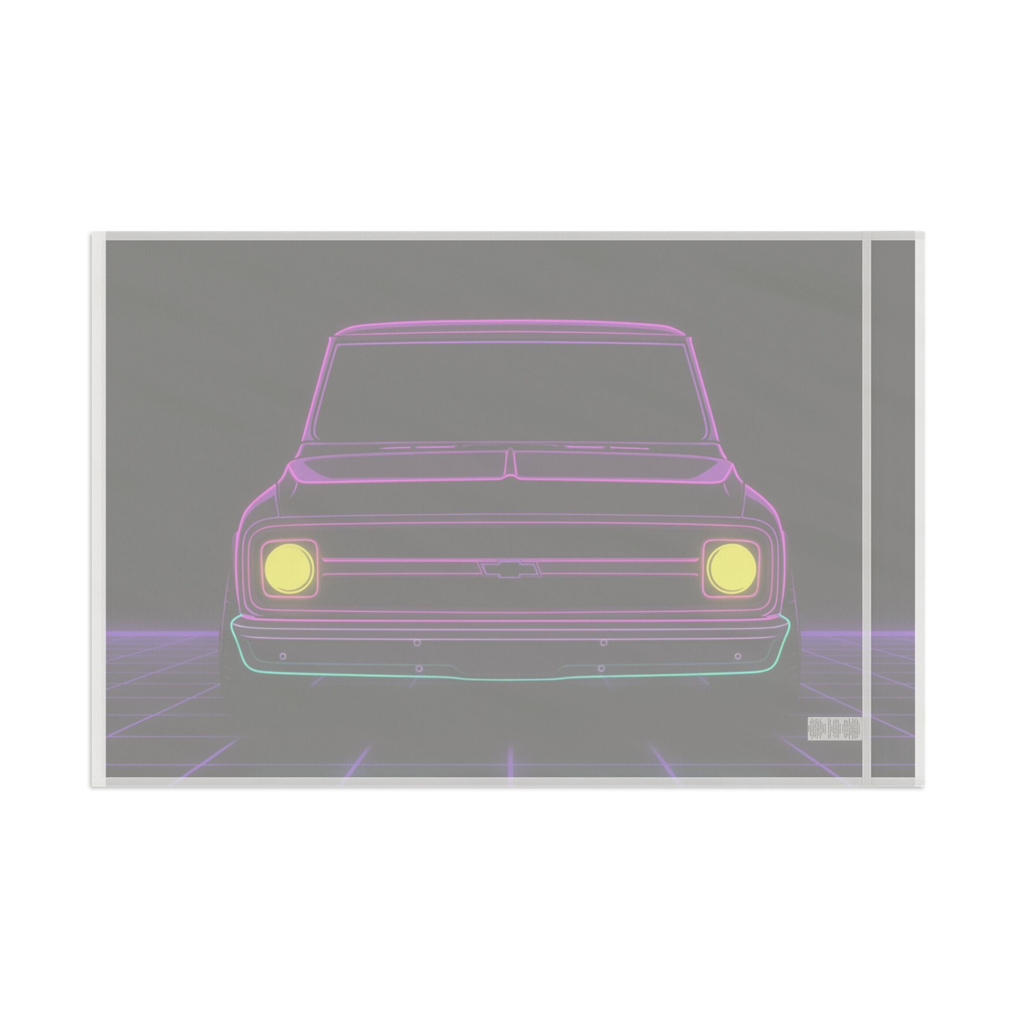 Chevy C10 Pickup (1967-72) Pro-Touring Neon Synthwave Garage Flag
