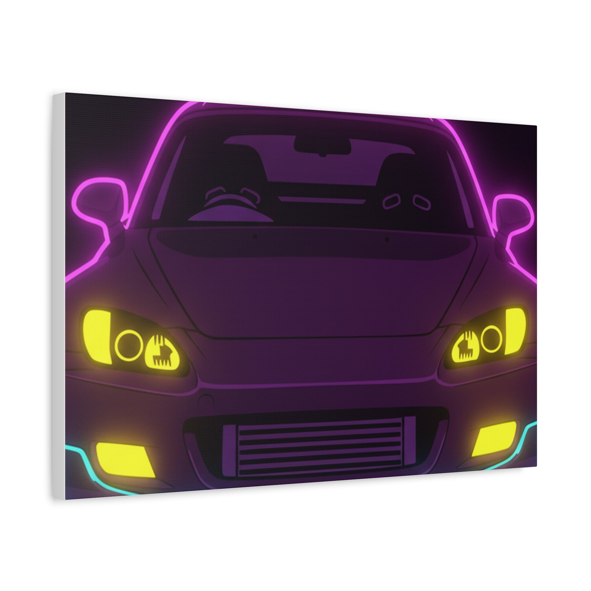 Honda S2000 (1999-09) Neon Synthwave Canvas Wall Art