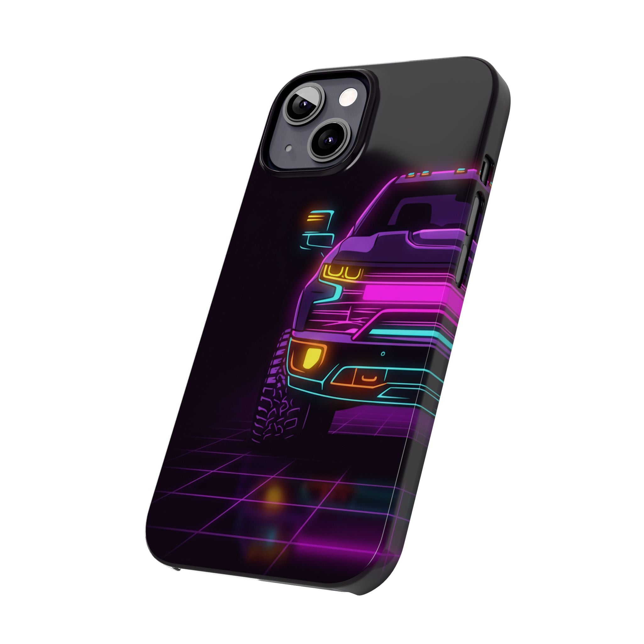Chevy Silverado Trail Boss (2019+) Neon Synthwave Phone Case