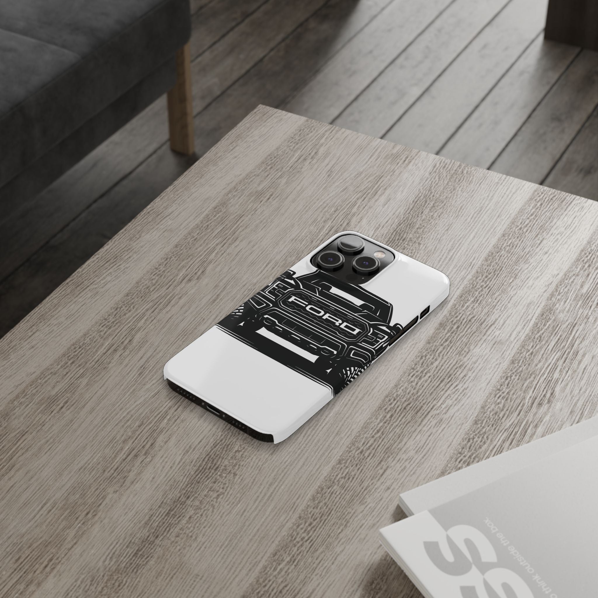 Ford Raptor (Gen 3) Slim Phone Case Greyscale