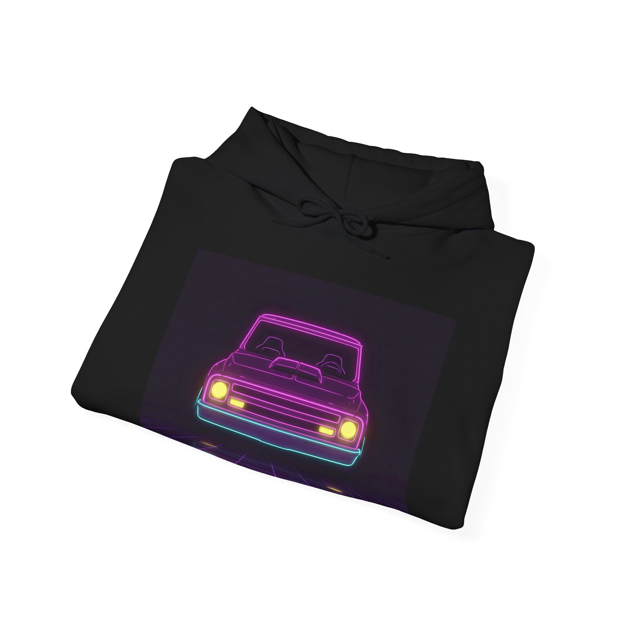 Chevy C10 Pickup (1967-72) Neon Synthwave Unisex Hoodie