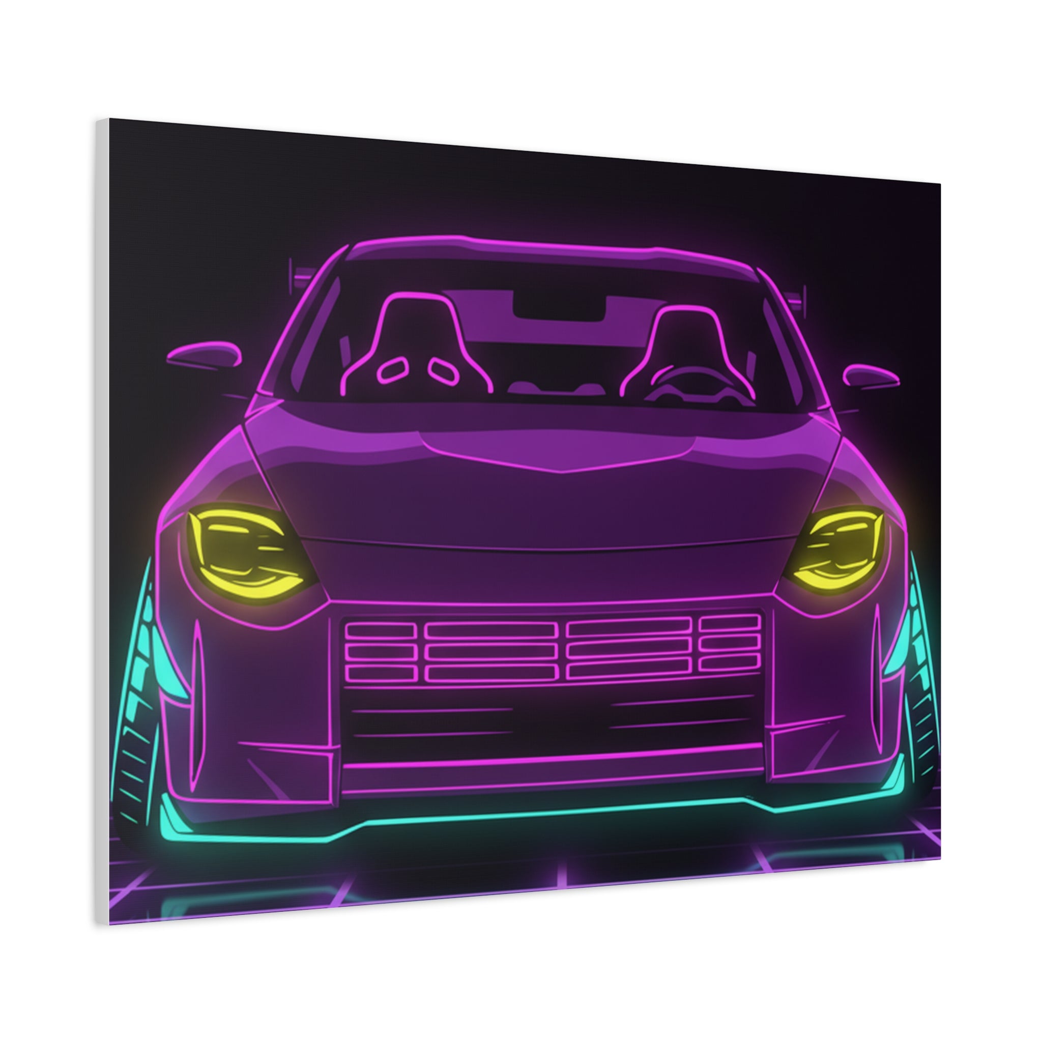 Nissan Z RZ34 (2023+) Neon Synthwave Canvas Wall Art