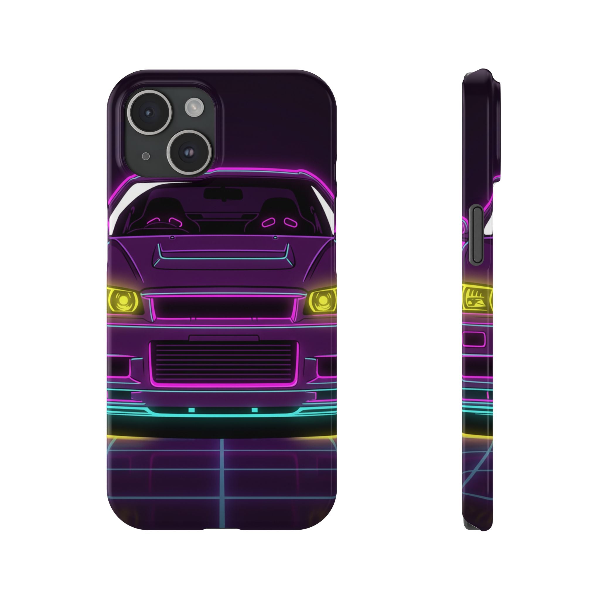 Nissan GT-R Neon Synthwave Phone Case
