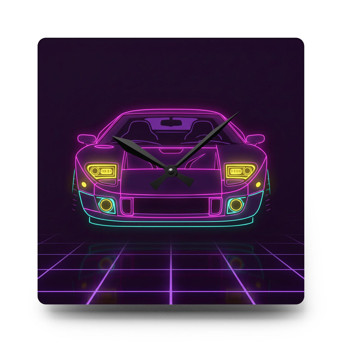 Ford GT40 (1964-69) Neon Synthwave Wall Clock