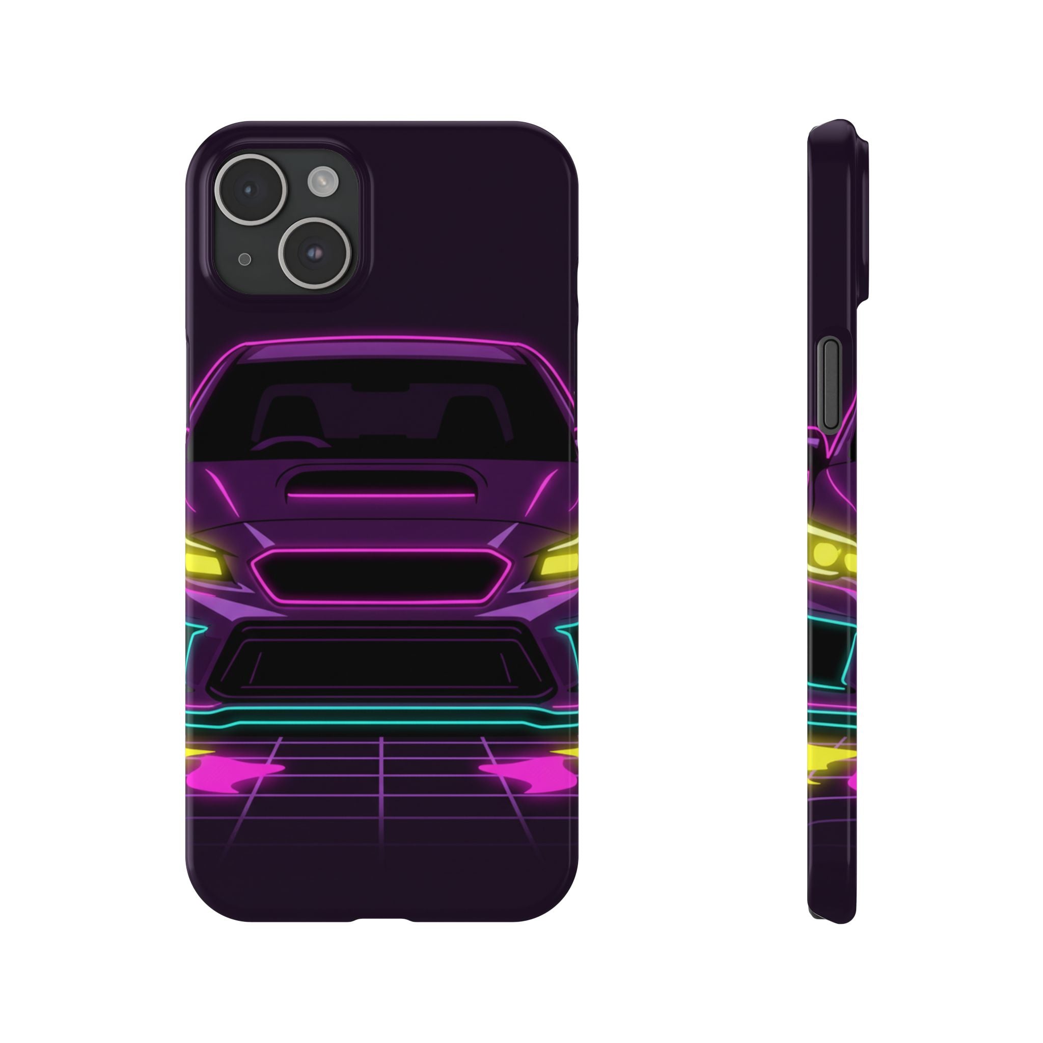 Subaru WRX STI Neon Synthwave Phone Case
