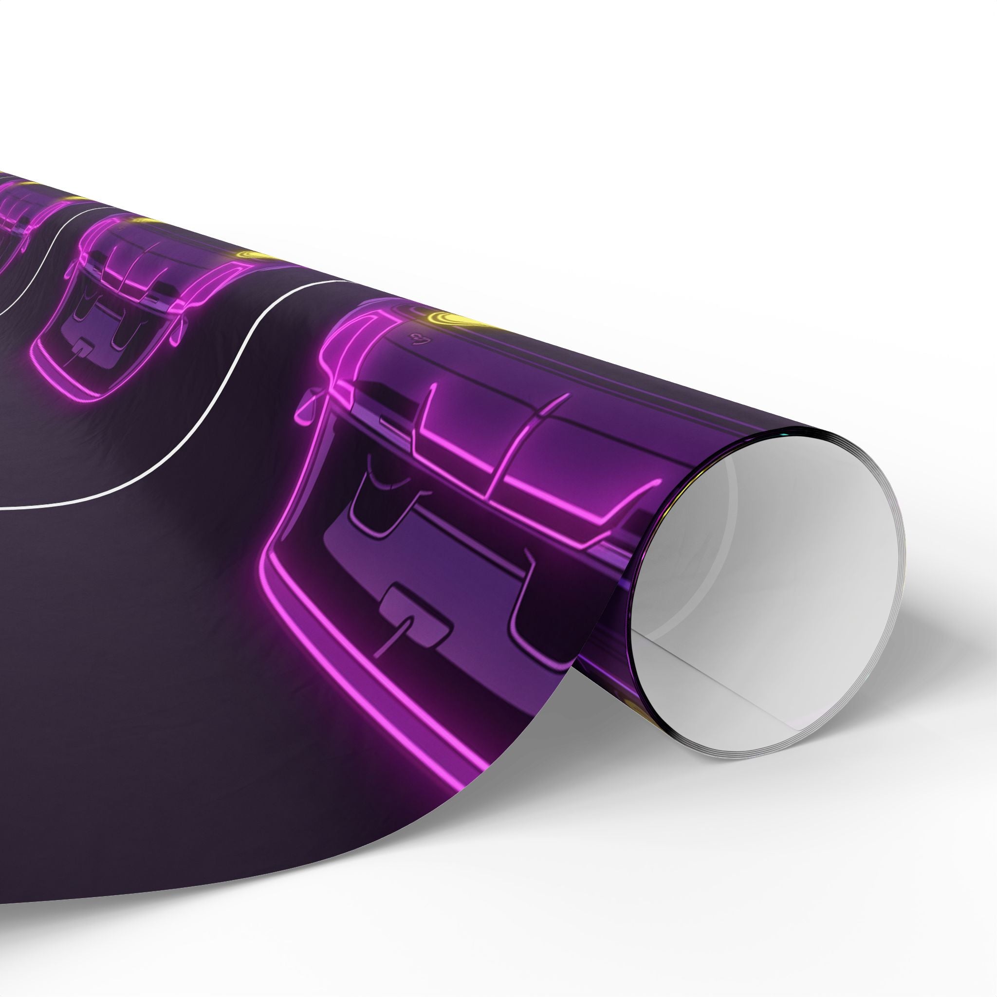 1969 Chevrolet Camaro SS Neon Synthwave Gift Wrapping Paper