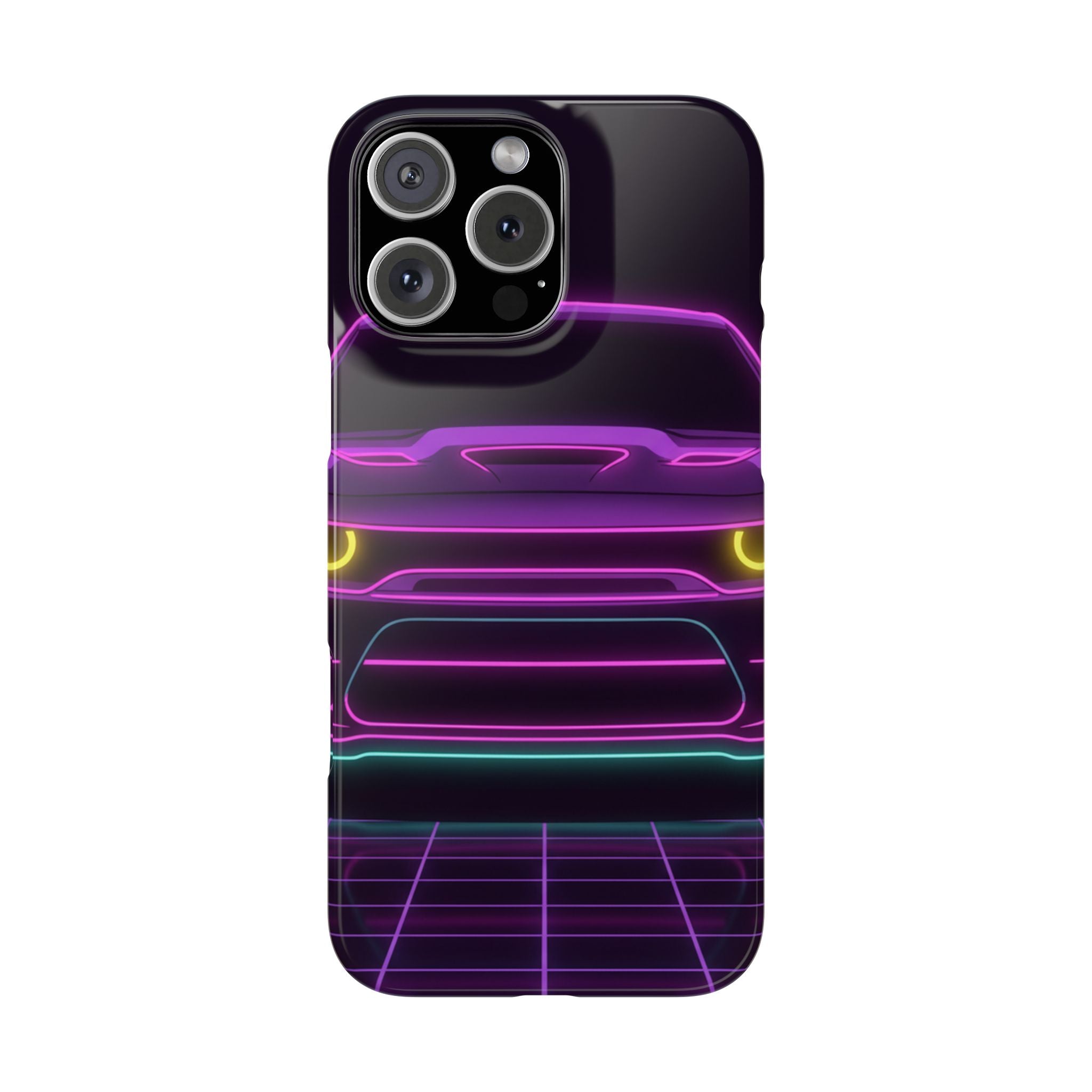 Dodge Challenger SRT Hellcat Neon Synthwave Phone Case