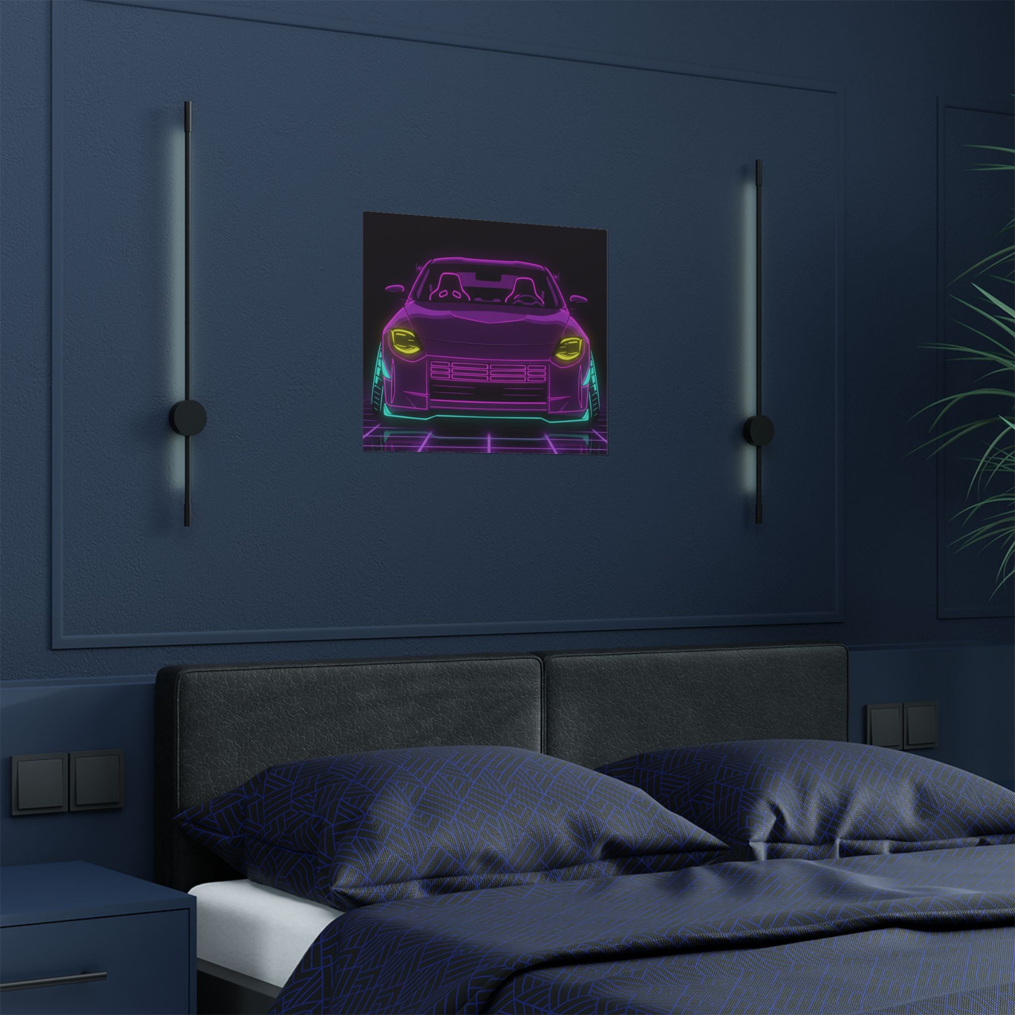 Nissan Z RZ34 (2023+) Neon Synthwave Poster