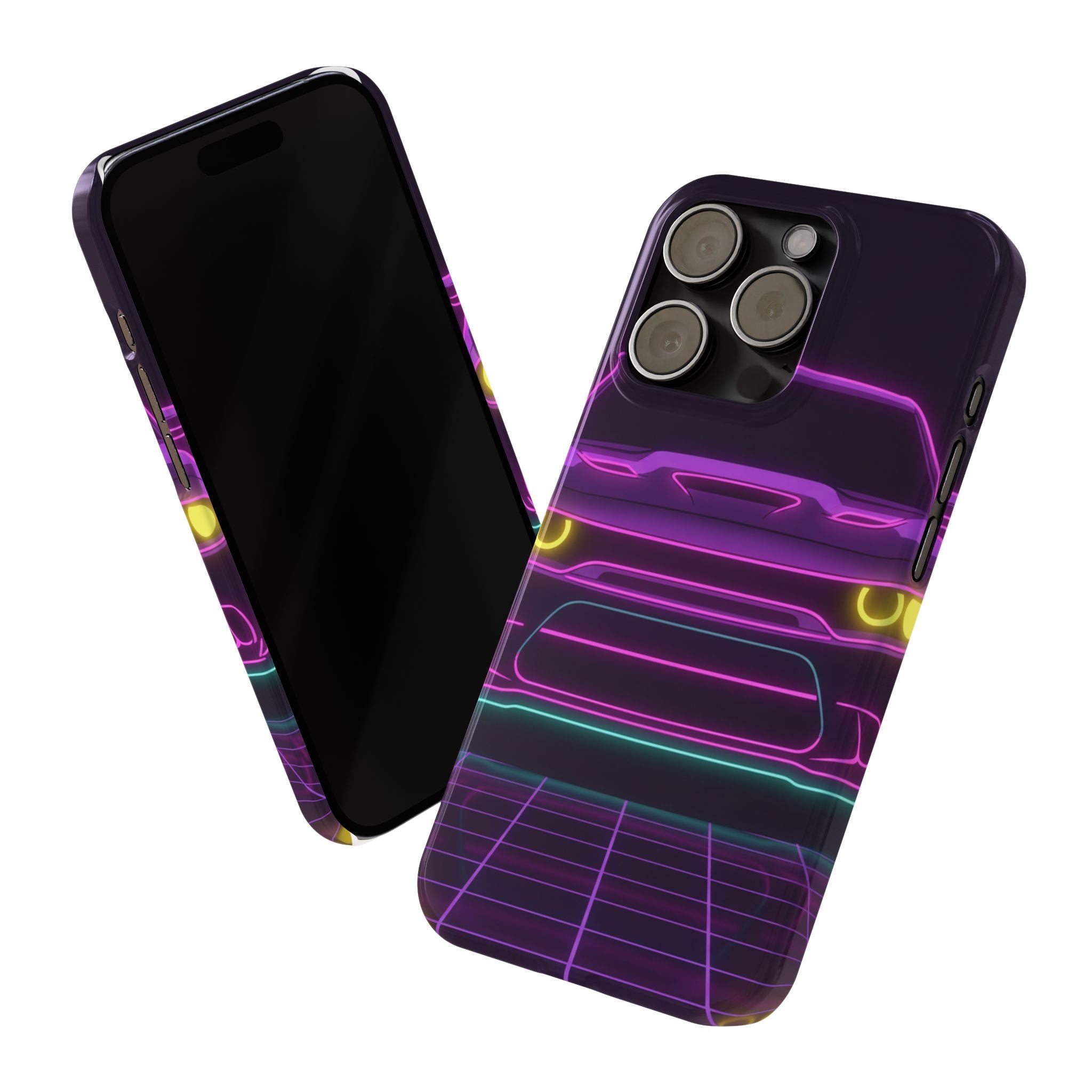 Dodge Challenger SRT Hellcat Neon Synthwave Phone Case