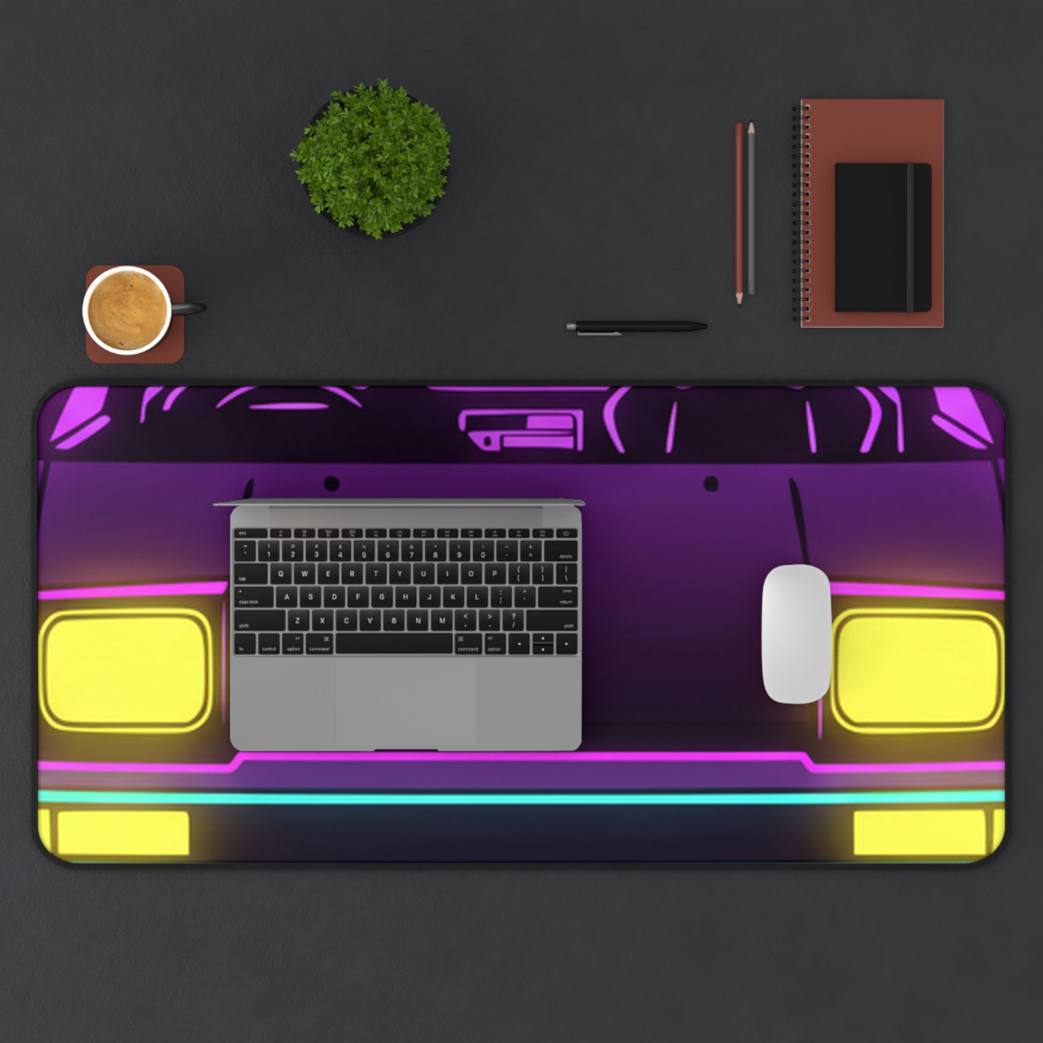 Toyota AE86 (1983-87) Neon Synthwave Desk Mat