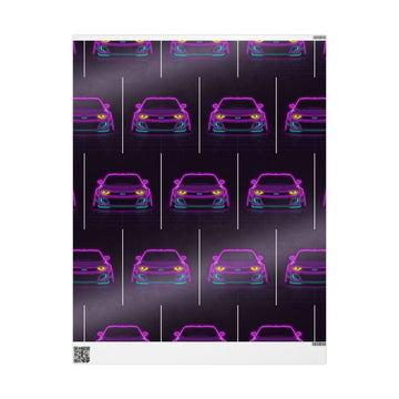 Chevrolet Camaro ZL1 Neon Synthwave Gift Wrapping Paper