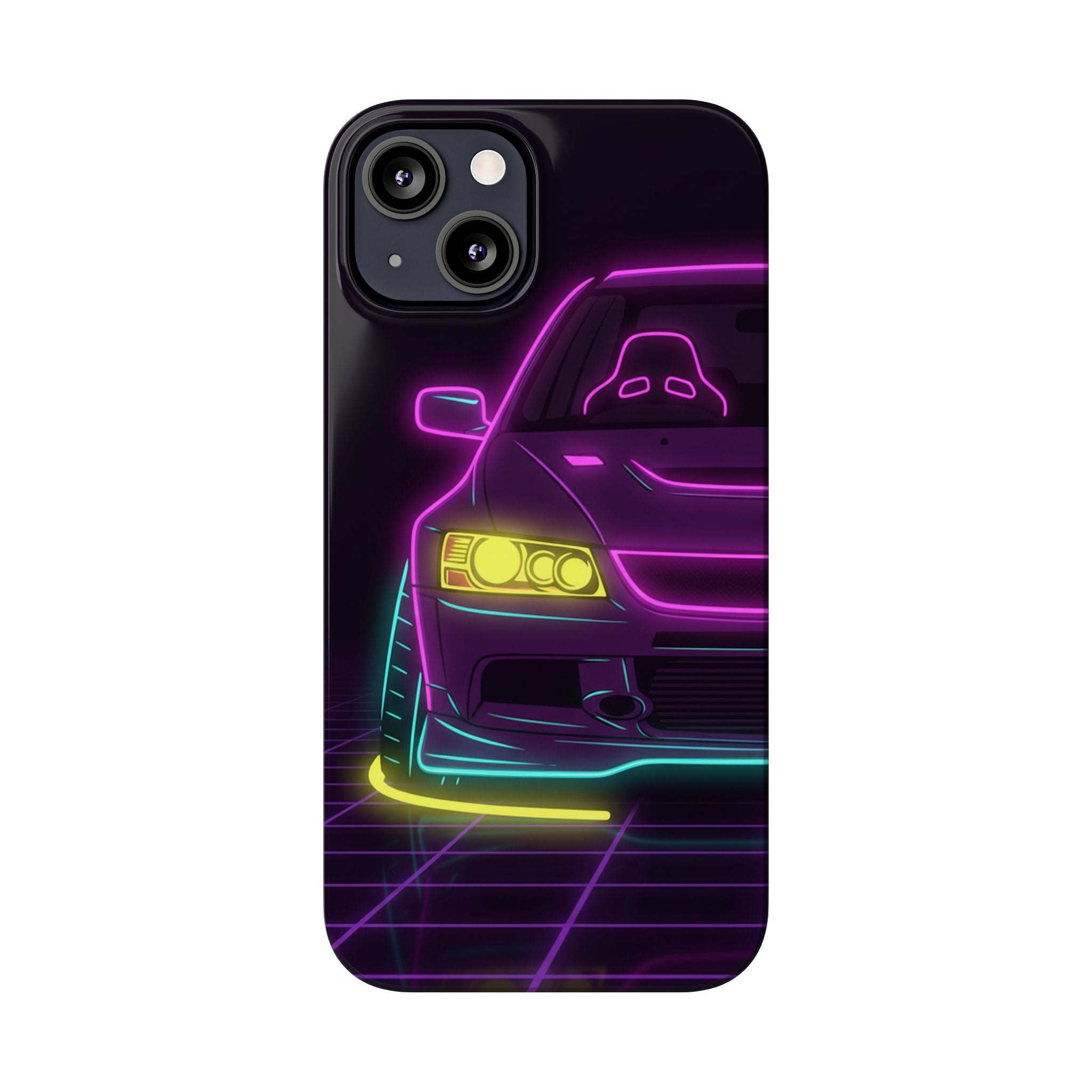 Mitsubishi Evo IX (2005-07) Neon Synthwave Phone Case