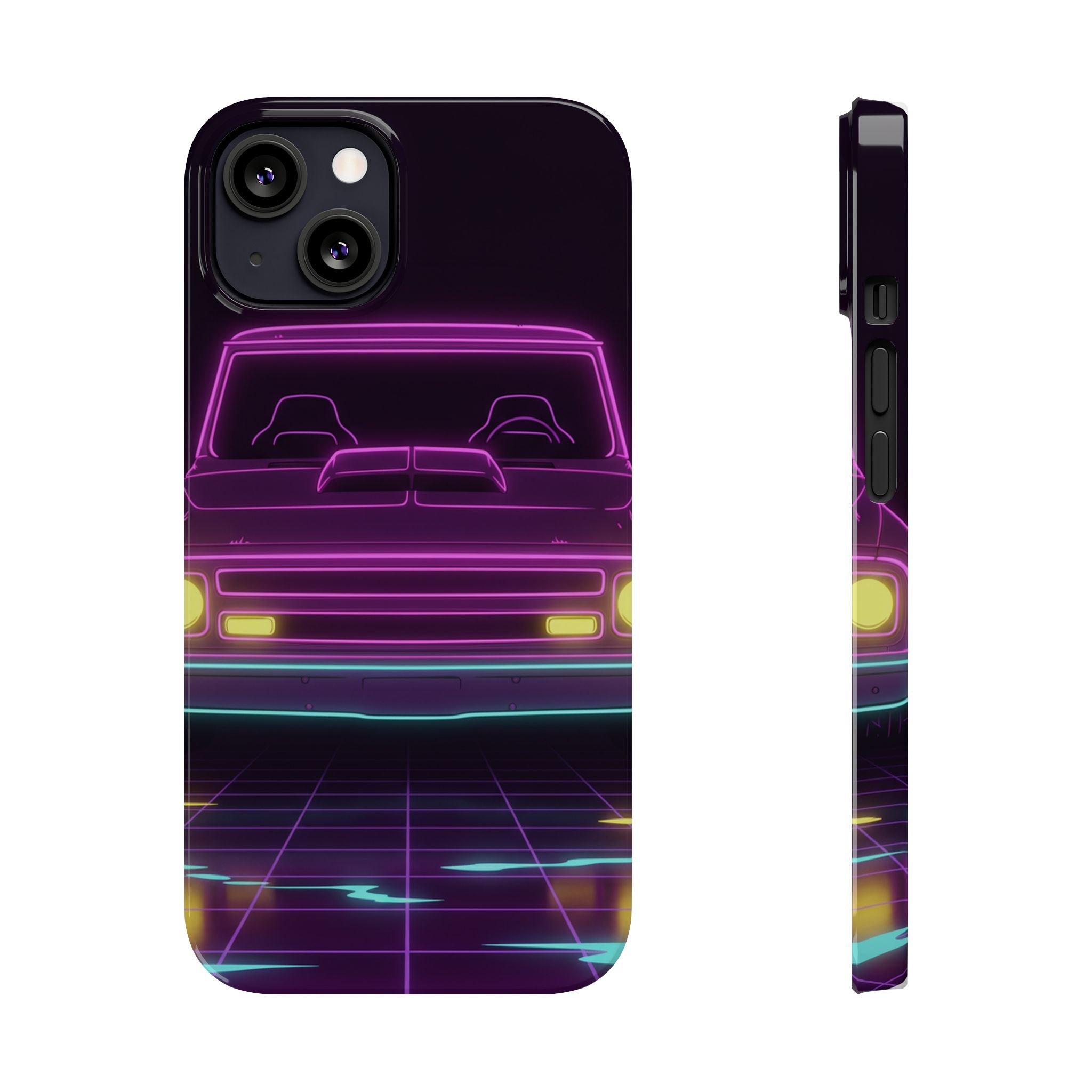Chevy C10 Pickup (1967-72) Neon Synthwave Phone Case
