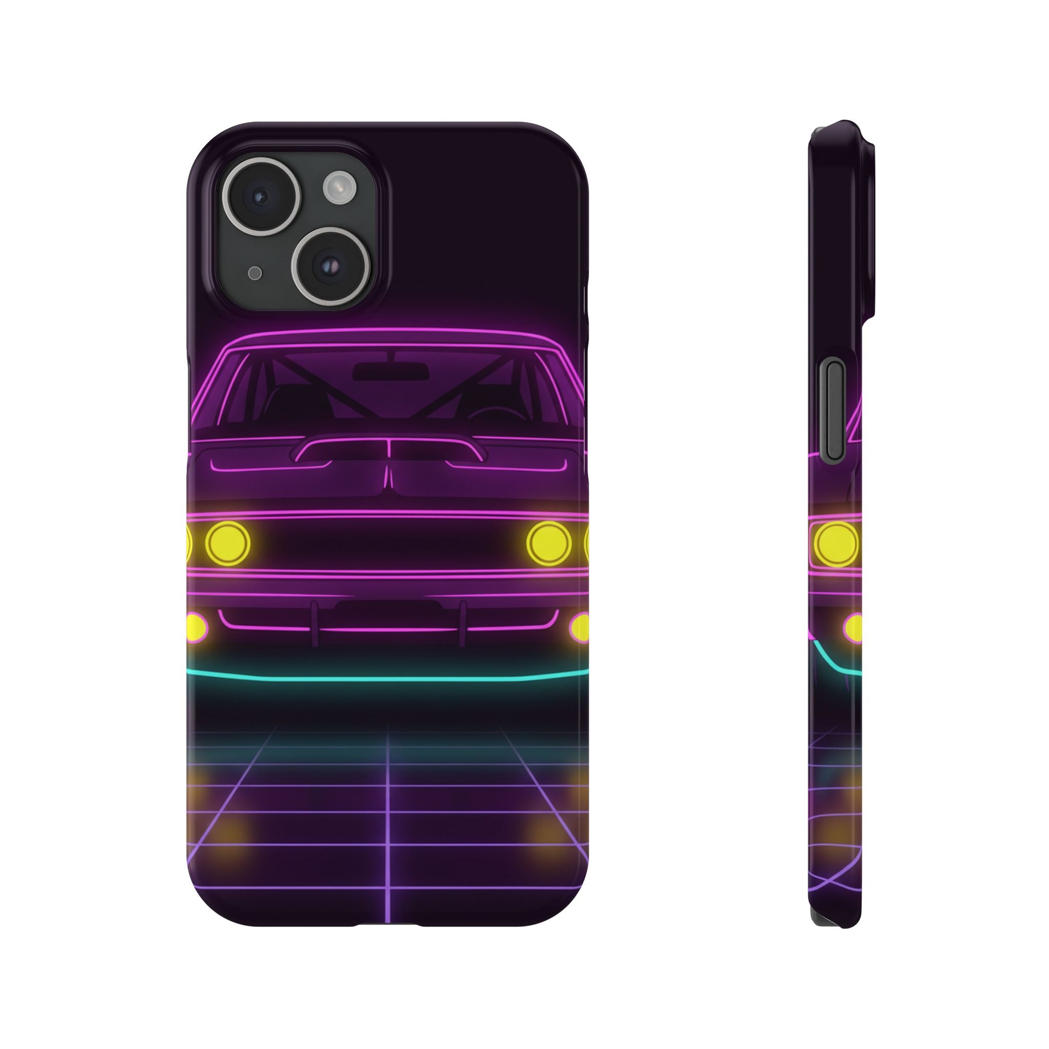 Dodge Charger R/T (1968-70) Neon Synthwave Phone Case