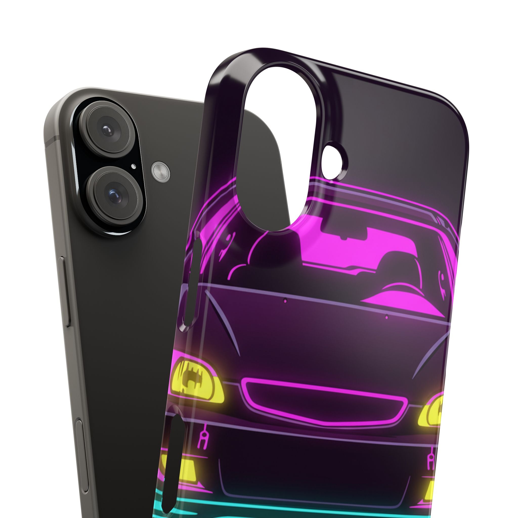 Honda Civic EK Hatch Neon Synthwave Phone Case