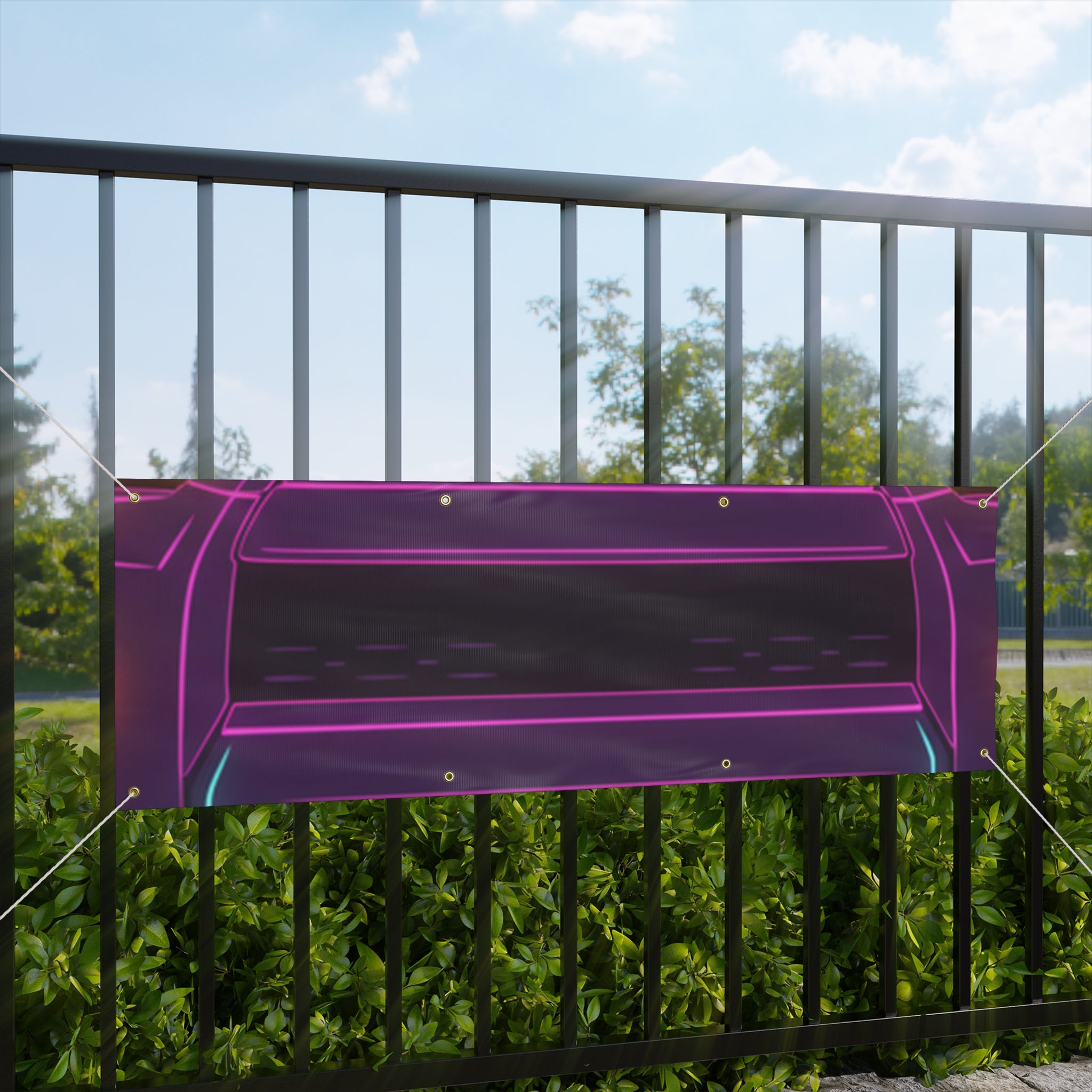 Toyota 4Runner TRD Pro Neon Synthwave Banner