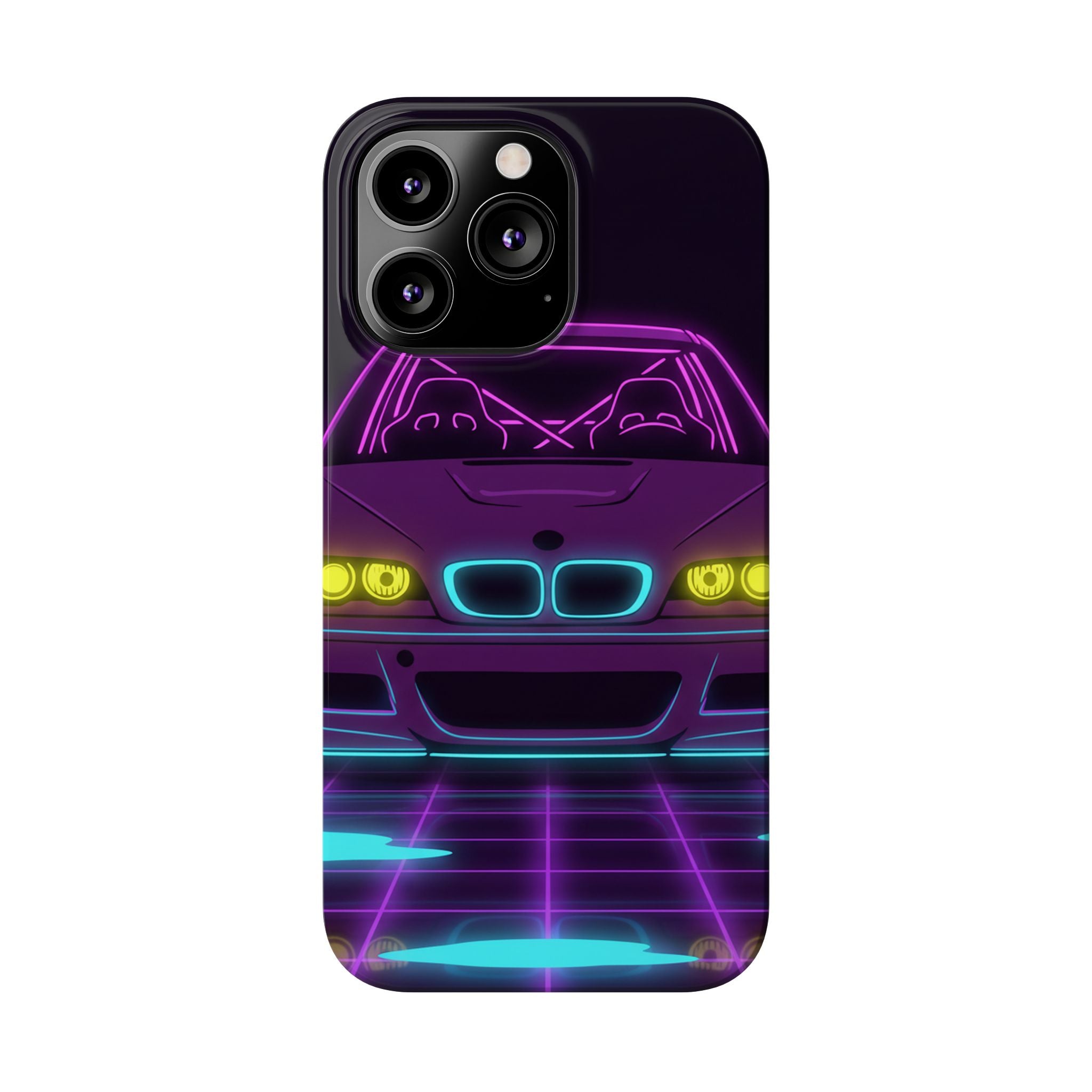 BMW E46 M3 (2000-06) Neon Synthwave Phone Case