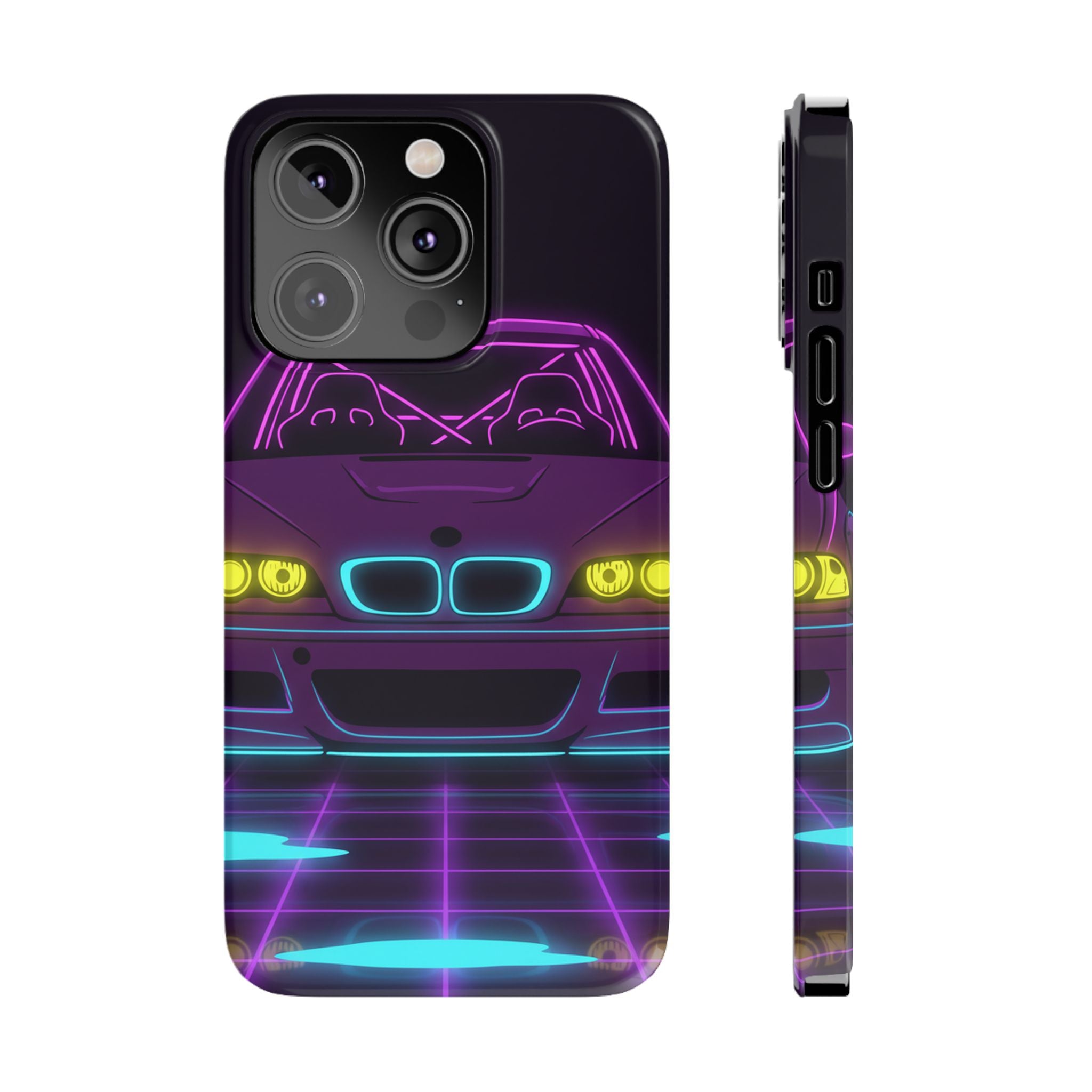 BMW E46 M3 (2000-06) Neon Synthwave Phone Case