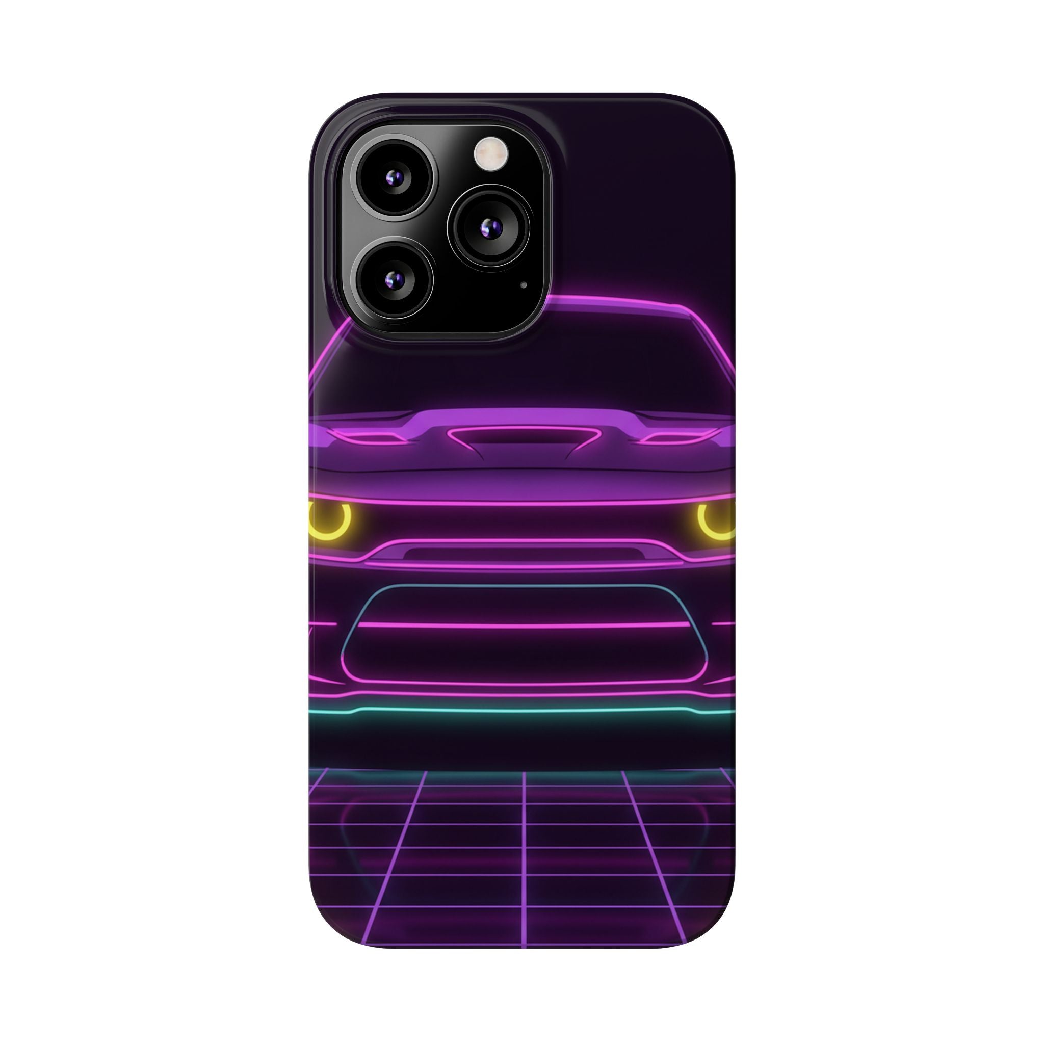 Dodge Challenger SRT Hellcat Neon Synthwave Phone Case