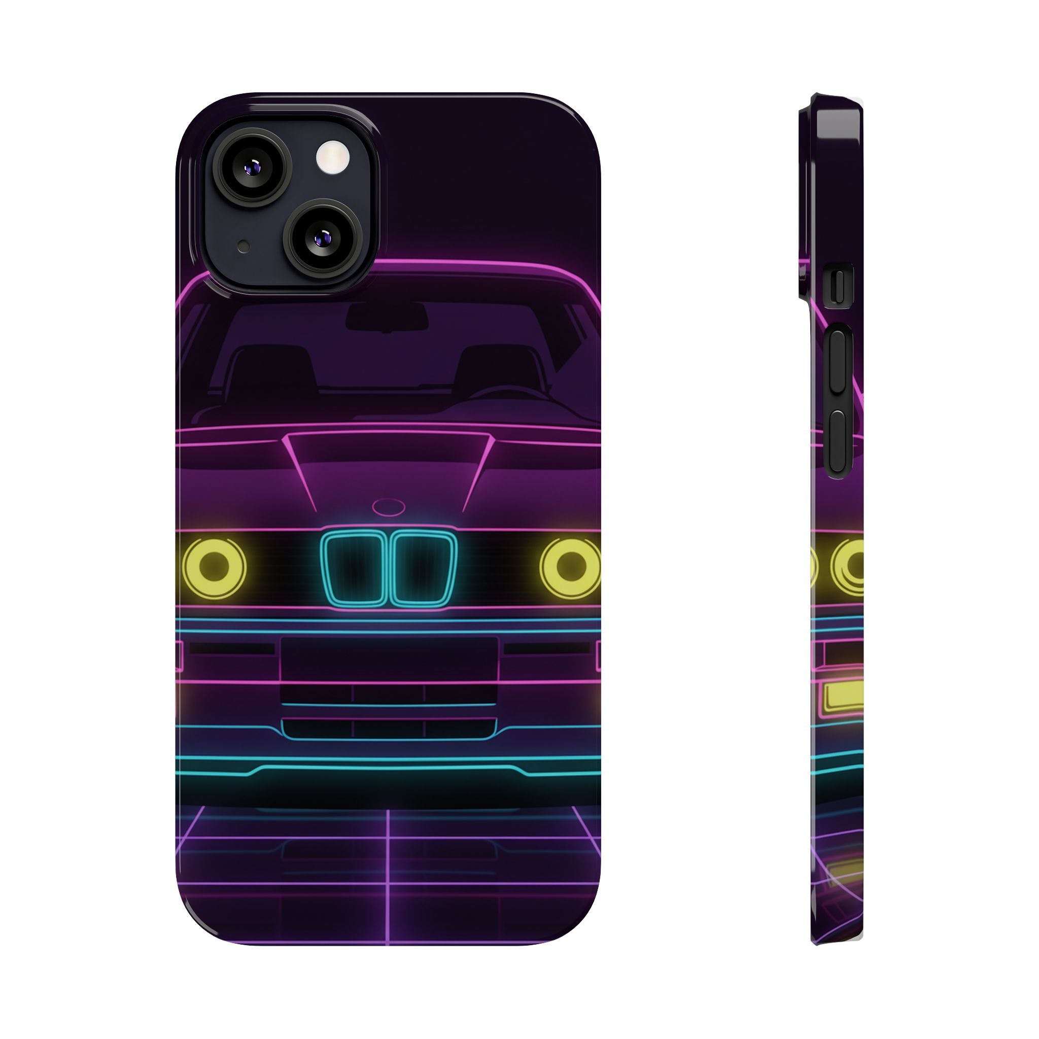 BMW E30 Neon Synthwave Phone Case