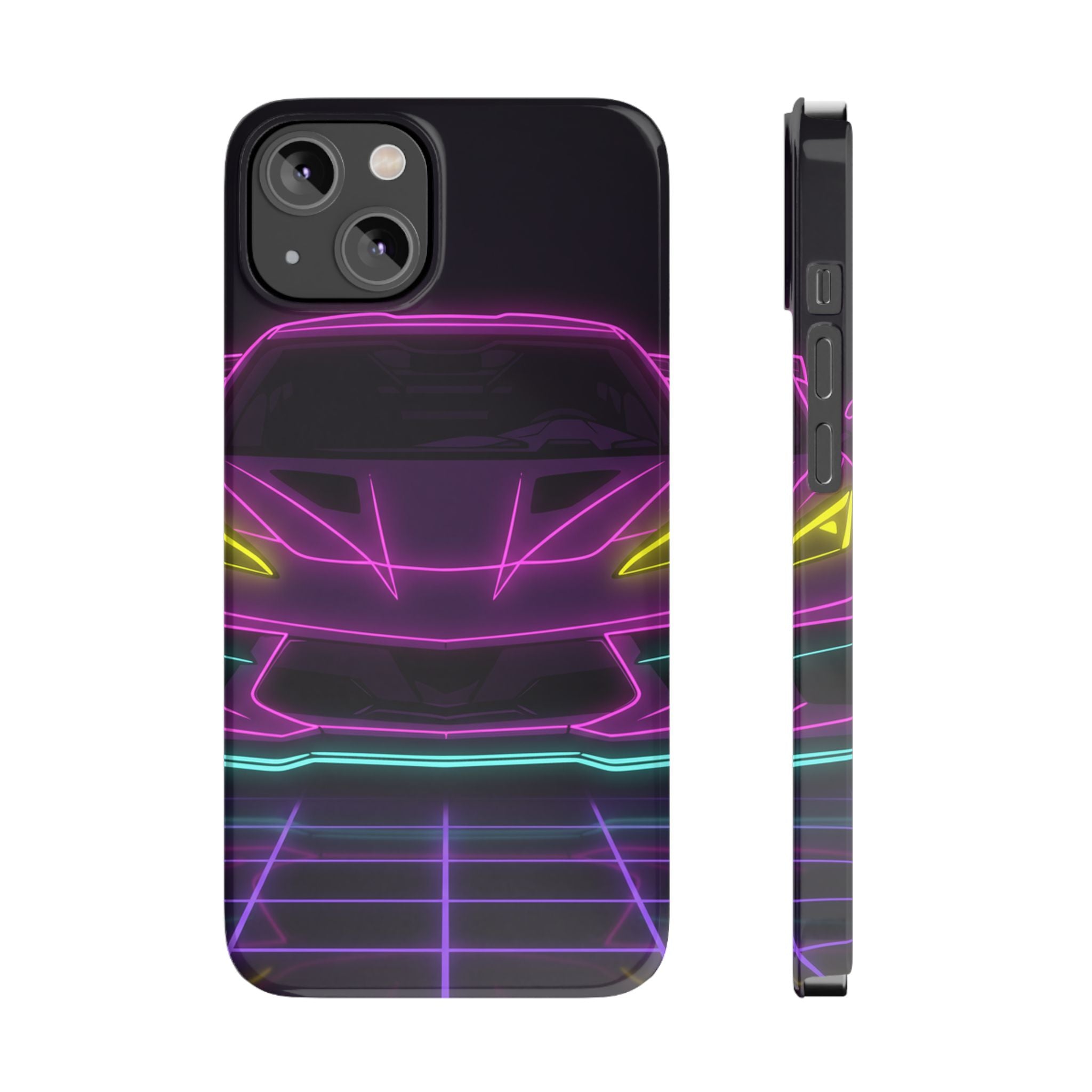 Corvette C8 (2020+) Neon Synthwave Phone Case