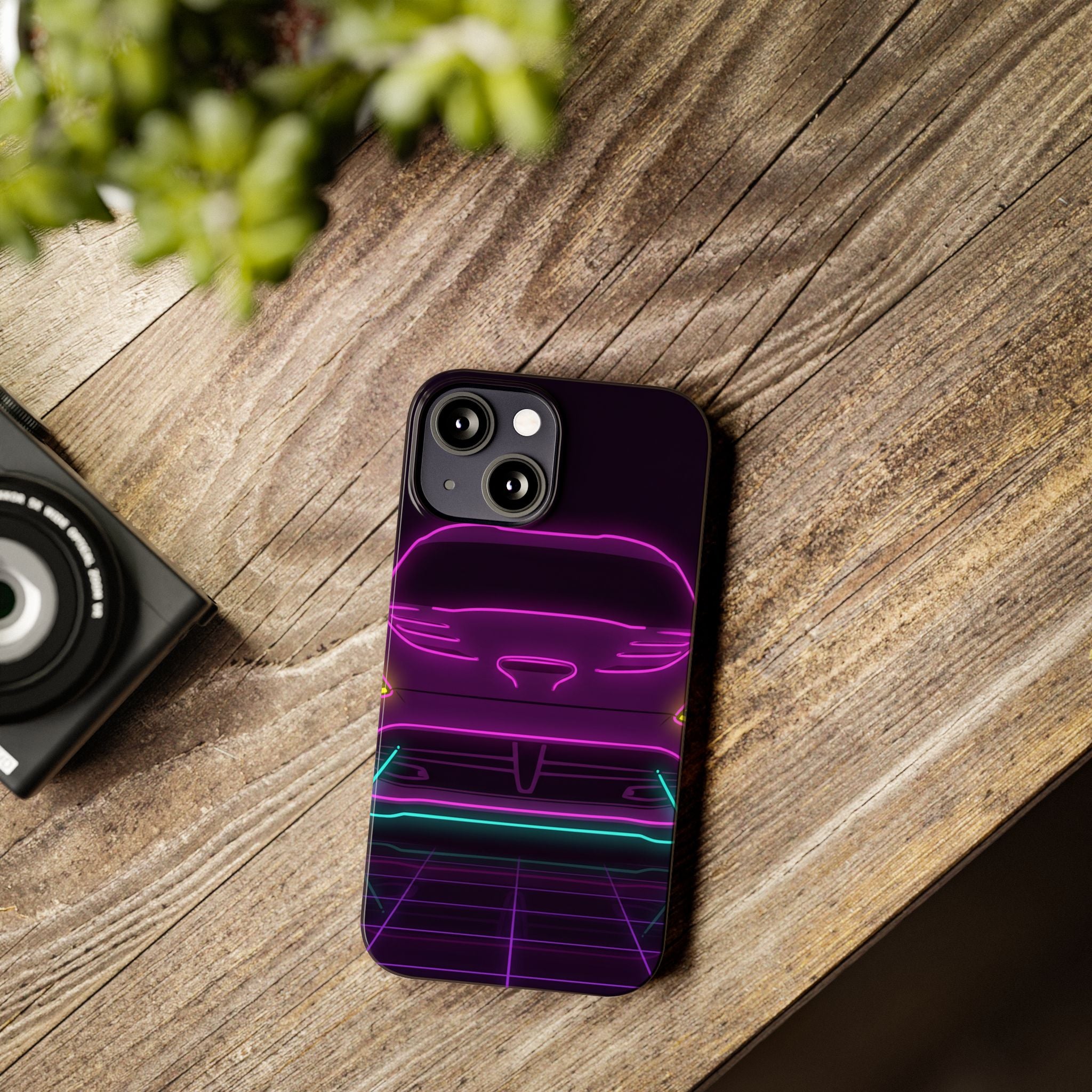 Dodge Viper (1992-17) Neon Synthwave Phone Case