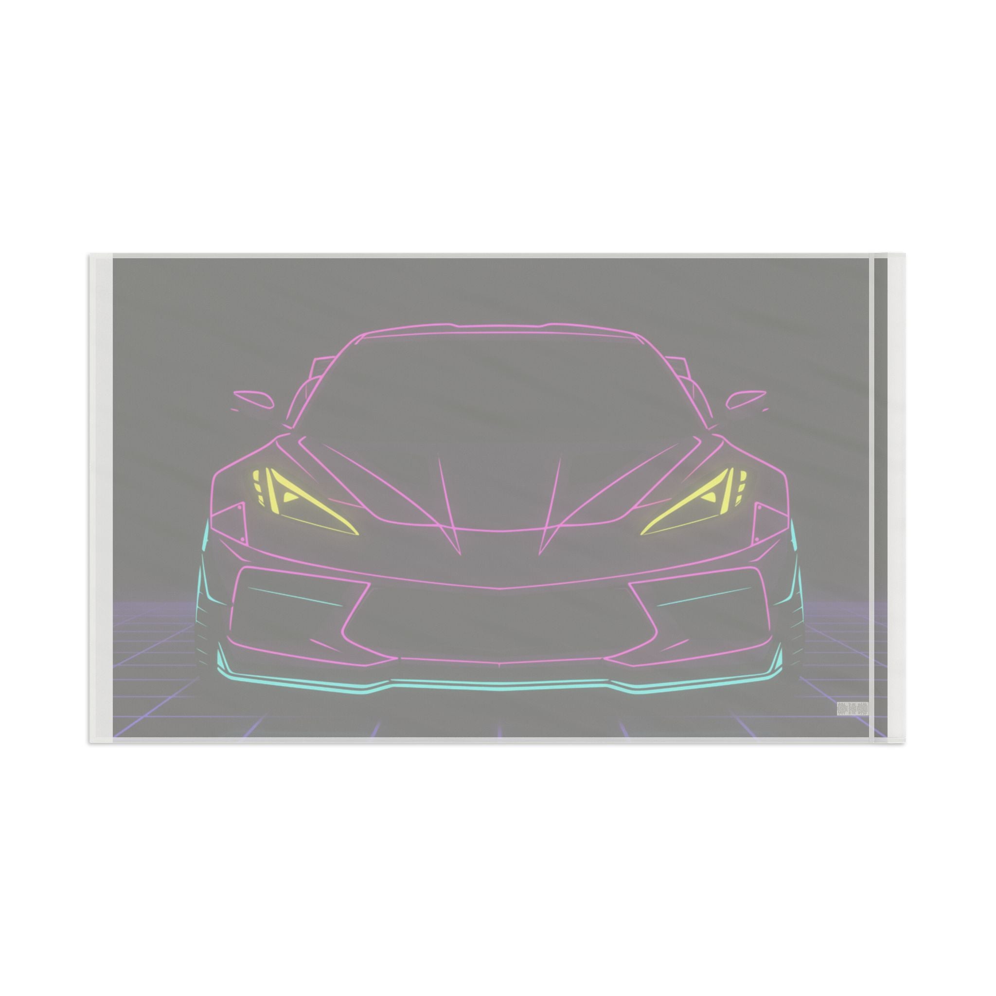 Corvette C8 (2020+) Neon Synthwave Garage Flag