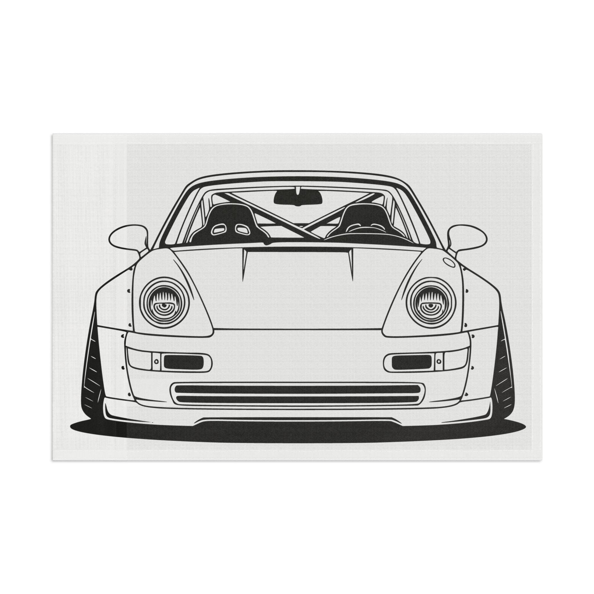 Porsche 964 Turbo Garage Flag