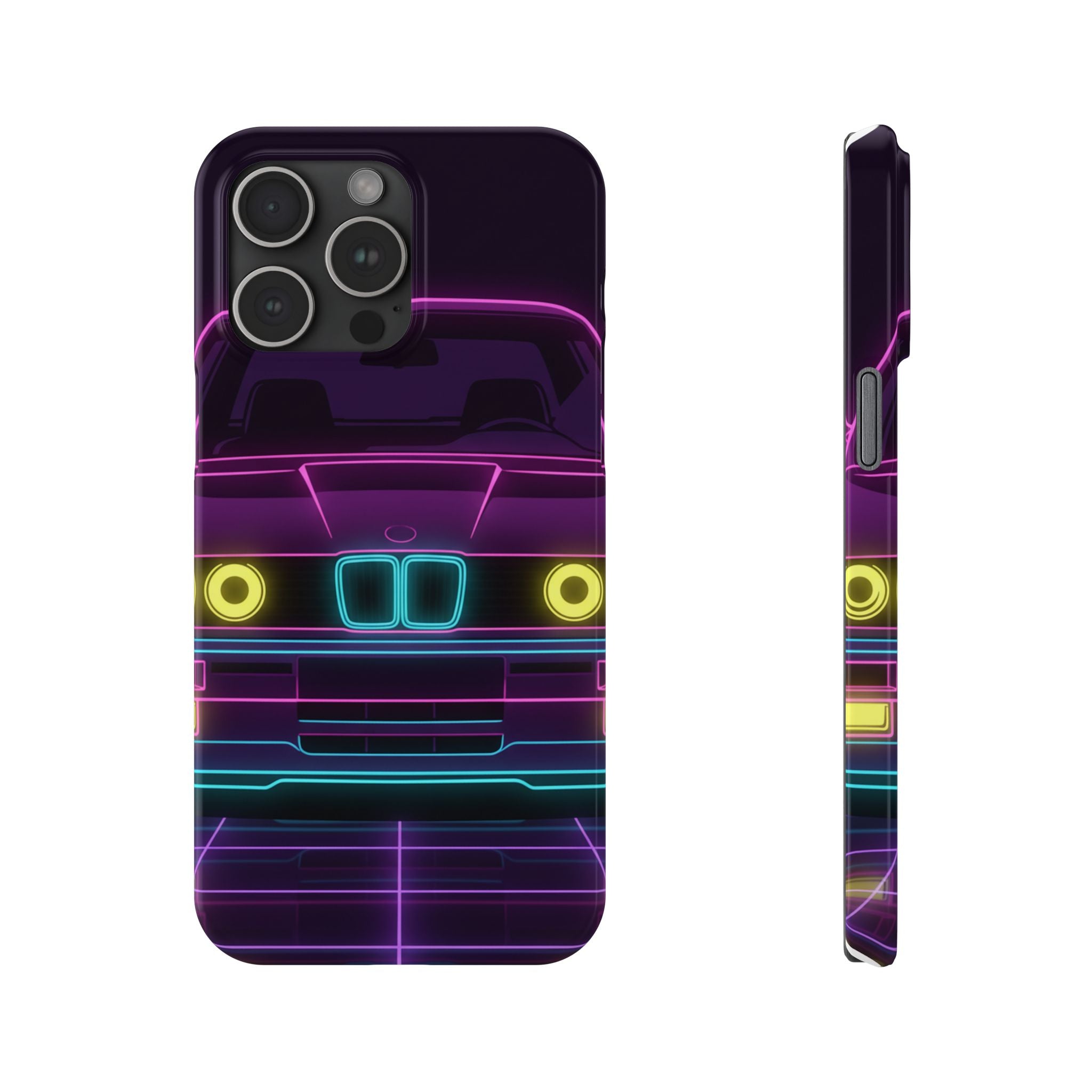 BMW E30 Neon Synthwave Phone Case