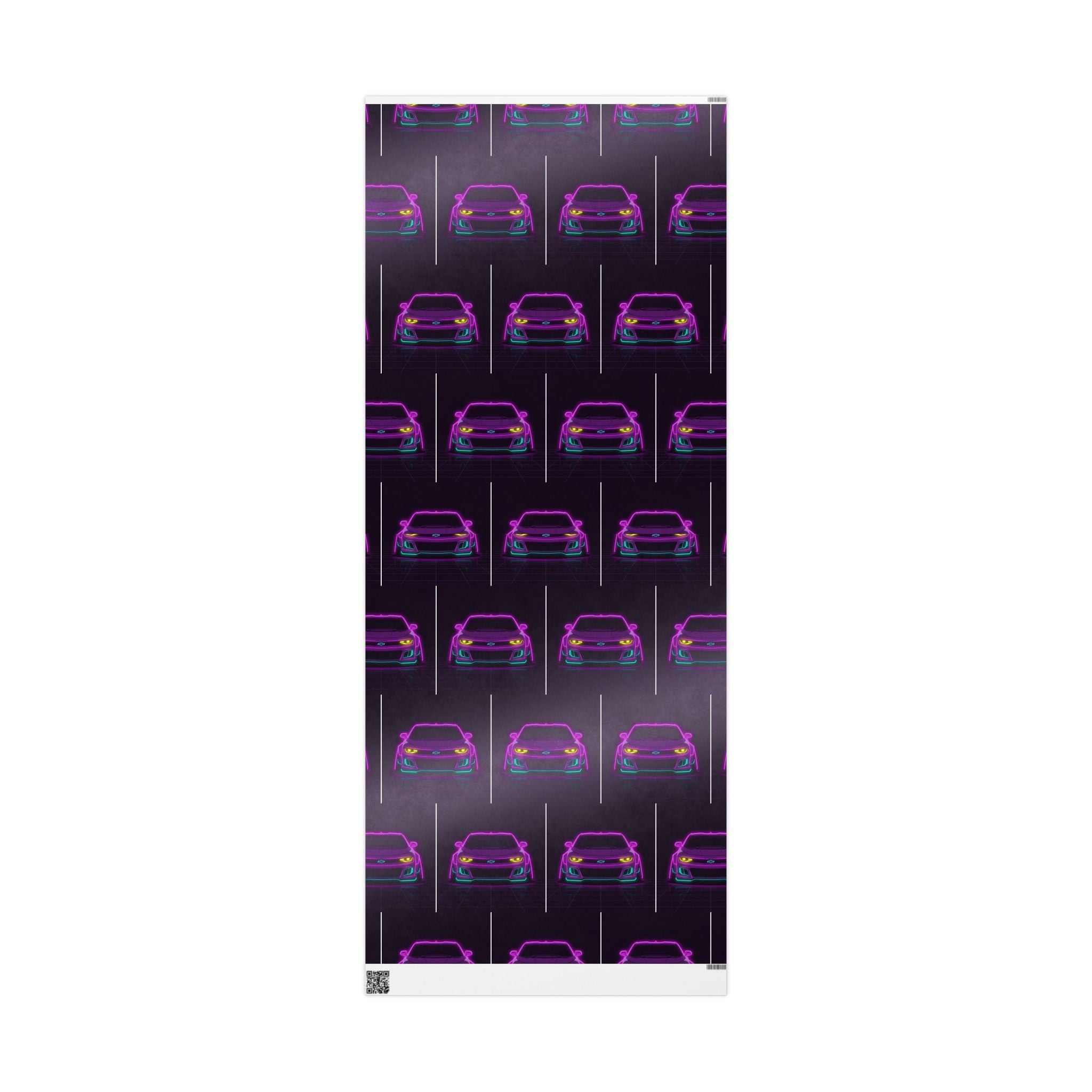 Chevrolet Camaro ZL1 Neon Synthwave Gift Wrapping Paper