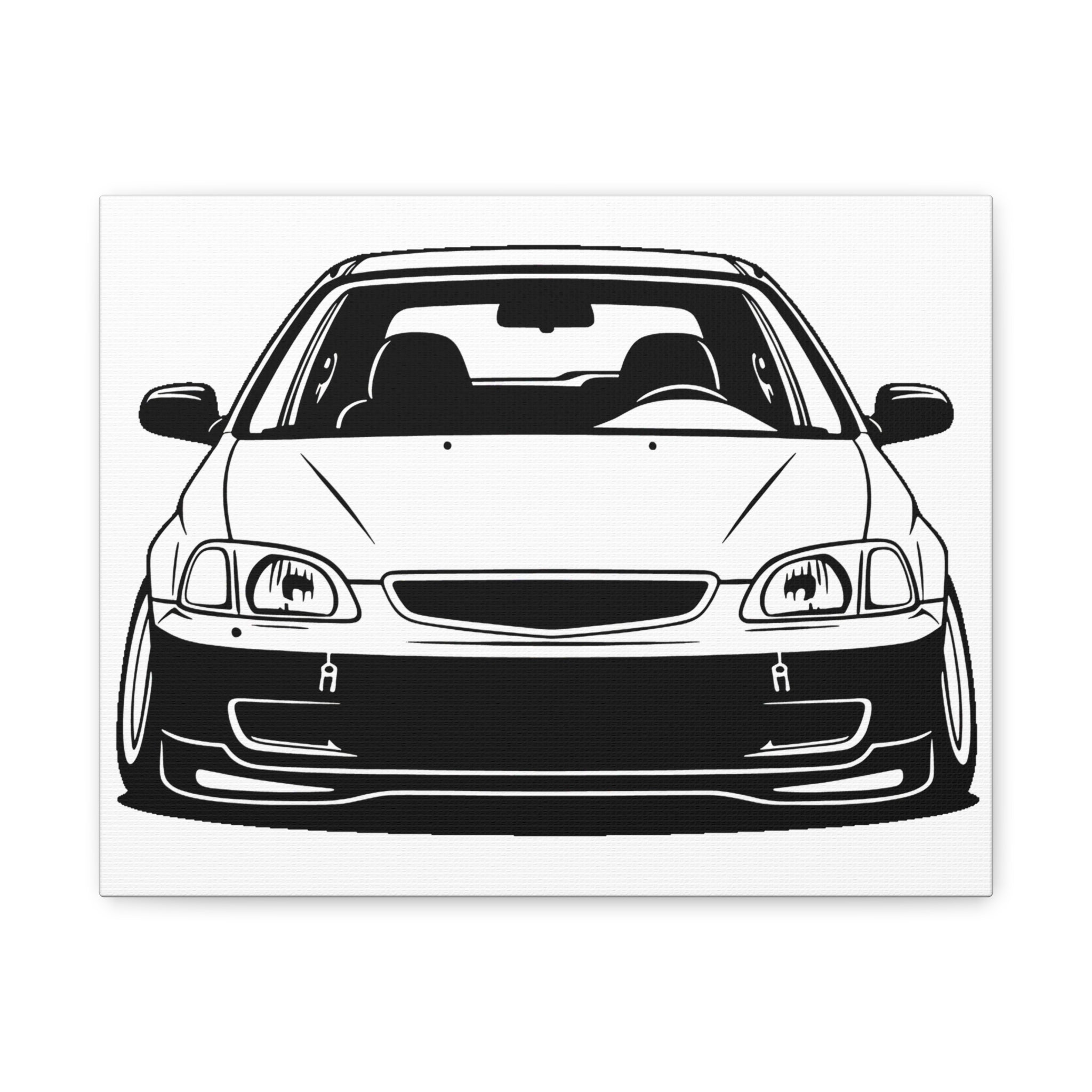 Honda Civic EK Hatch Canvas Wall Art