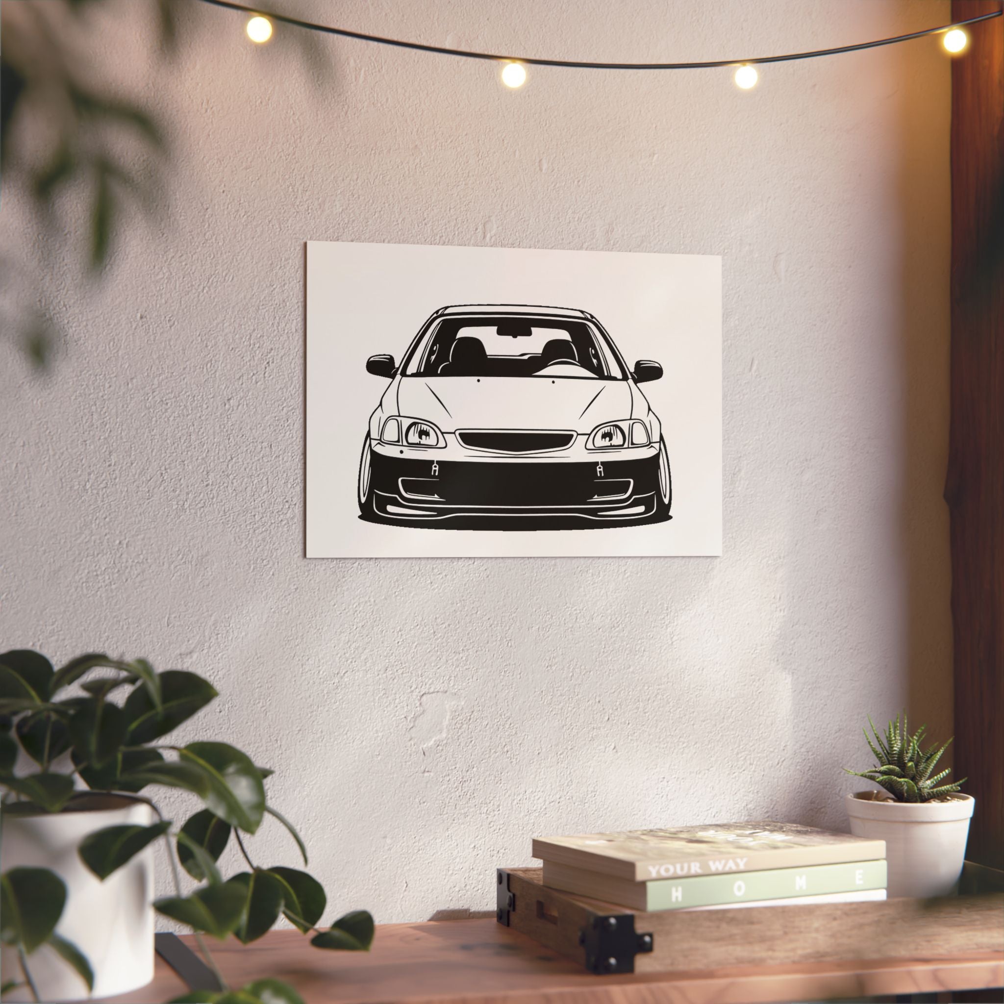 Honda Civic EK Hatch Metal Wall Sign