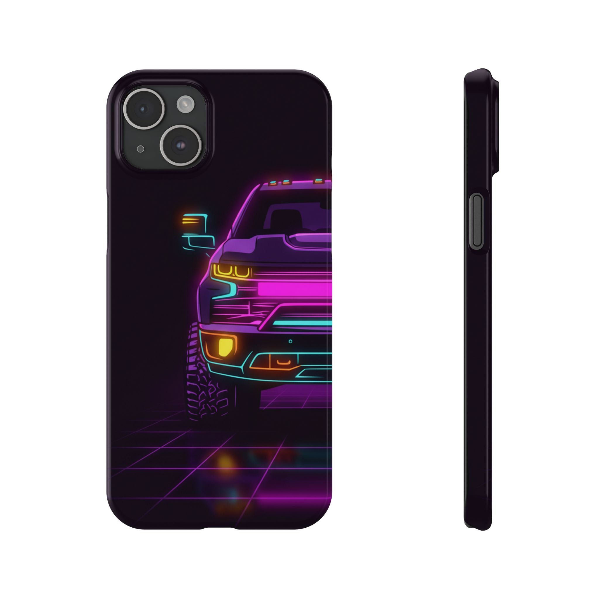 Chevy Silverado Trail Boss (2019+) Neon Synthwave Phone Case