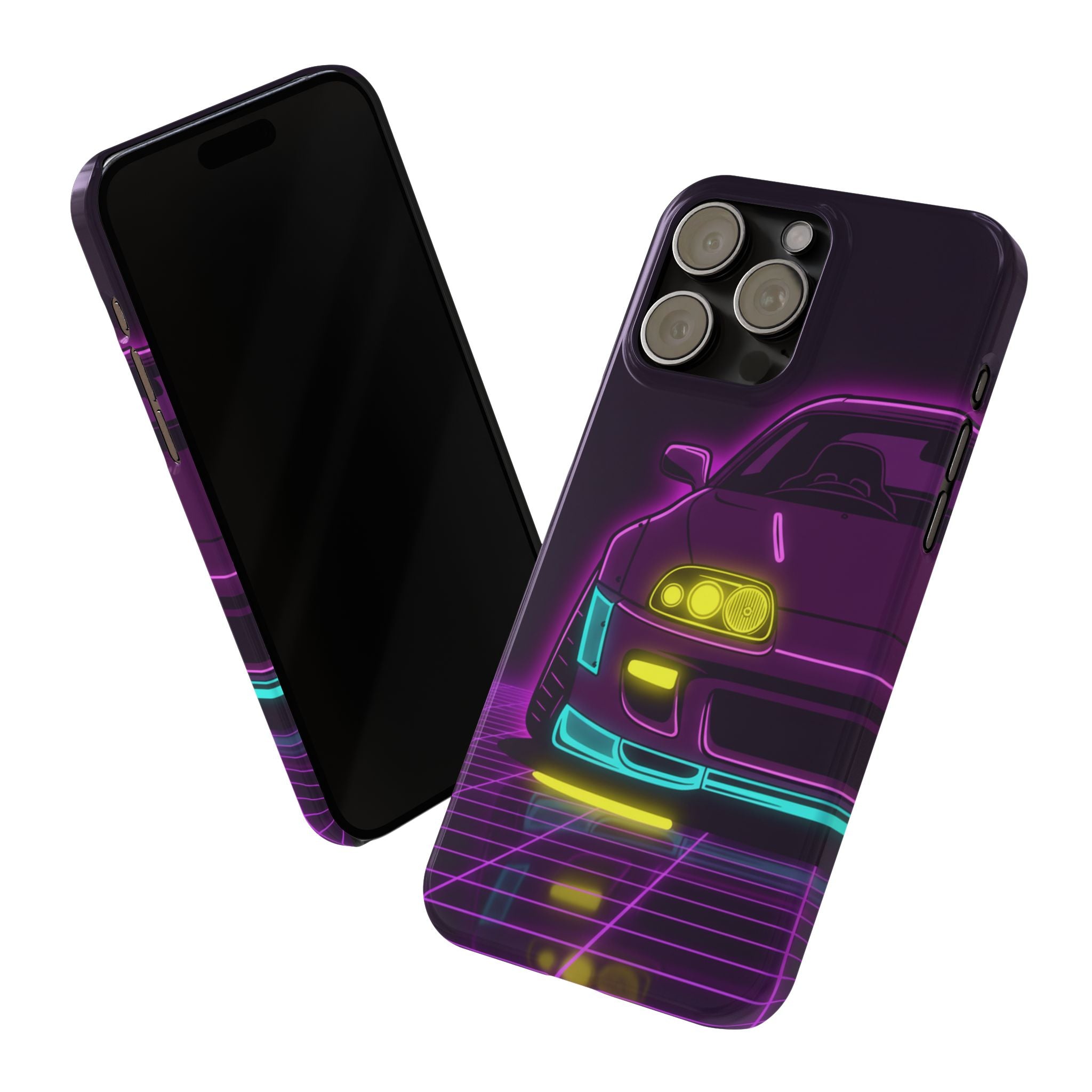 Toyota Supra MK4 Neon Synthwave Phone Case