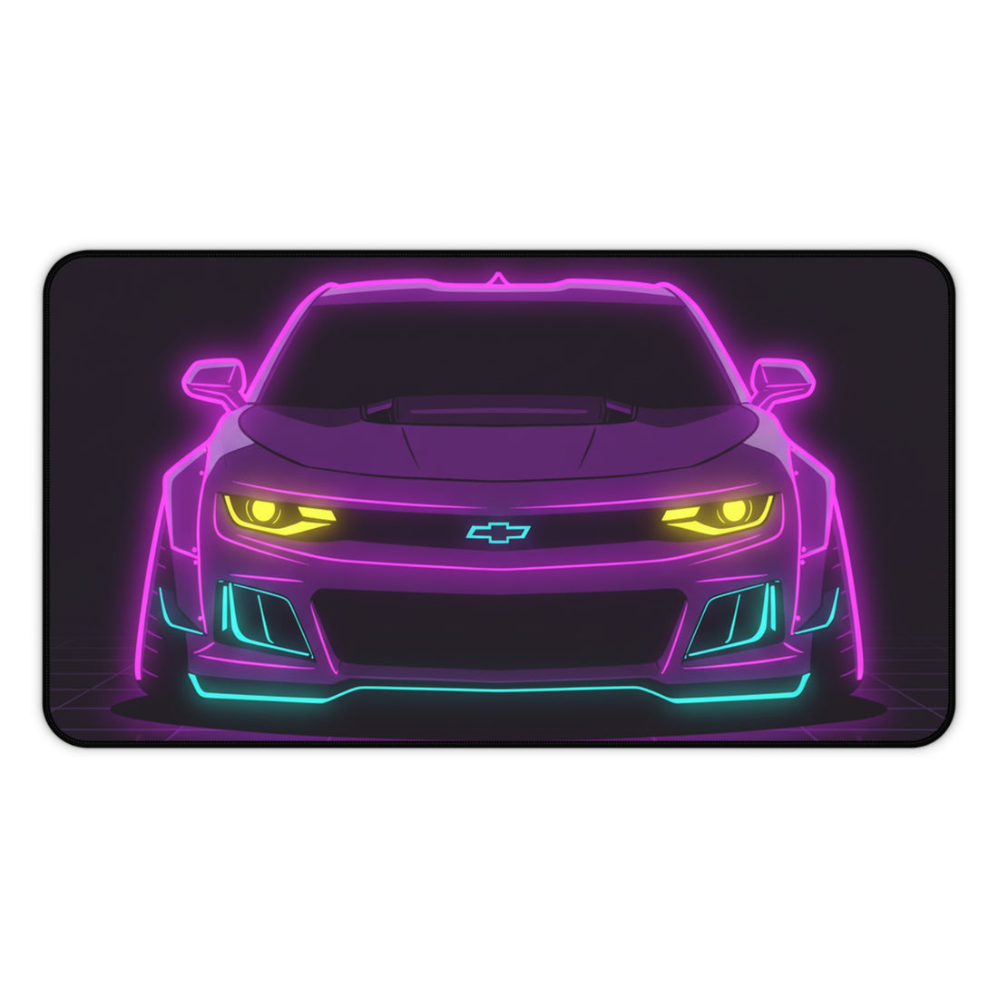 Chevrolet Camaro ZL1 Neon Synthwave Desk Mat