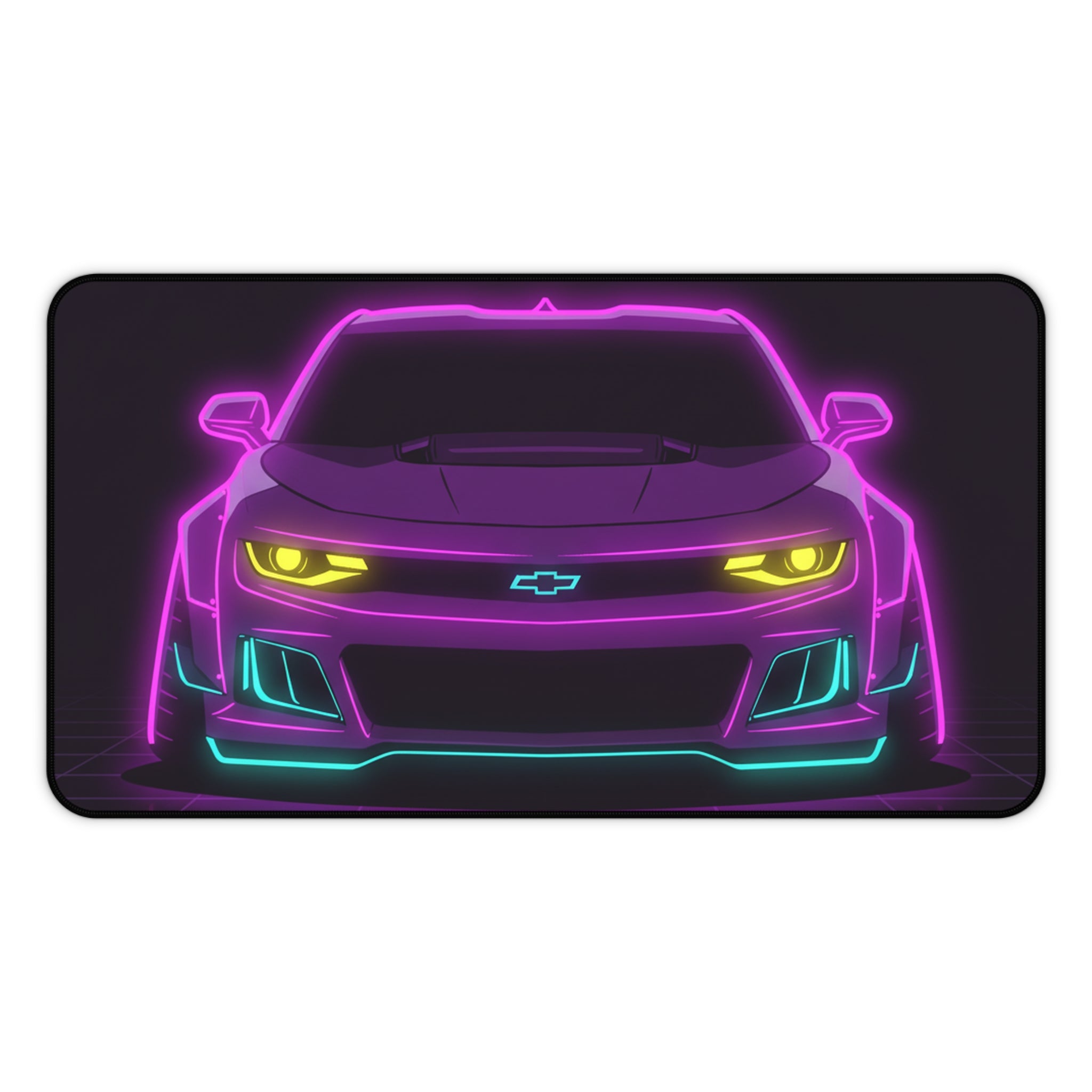 Chevrolet Camaro ZL1 Neon Synthwave Desk Mat