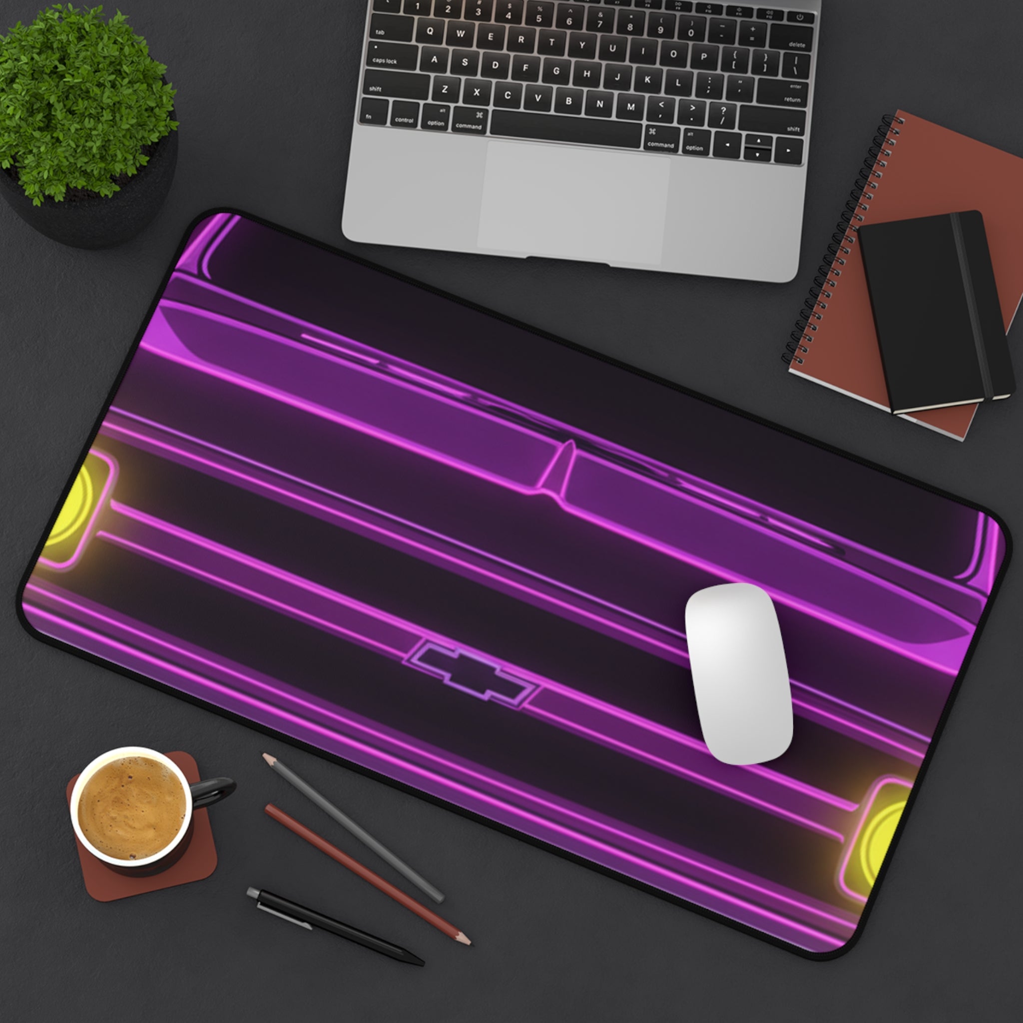 Chevy C10 Pickup (1967-72) Pro-Touring Neon Synthwave Desk Mat
