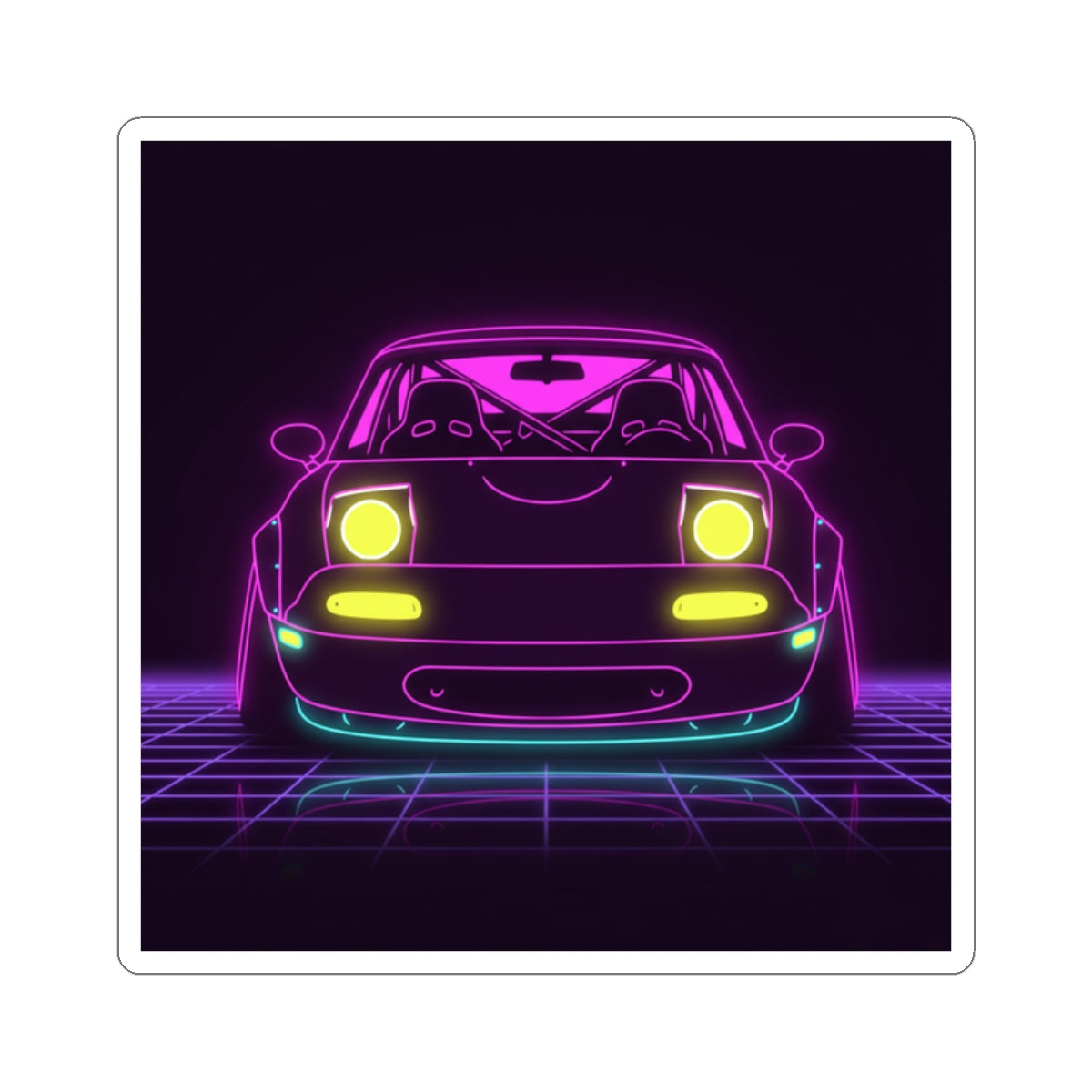 Mazda Miata NA (1989-97) Neon Synthwave Sticker