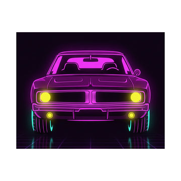 Dodge Charger R/T (1968-70) Resto-Mod Neon Synthwave Poster