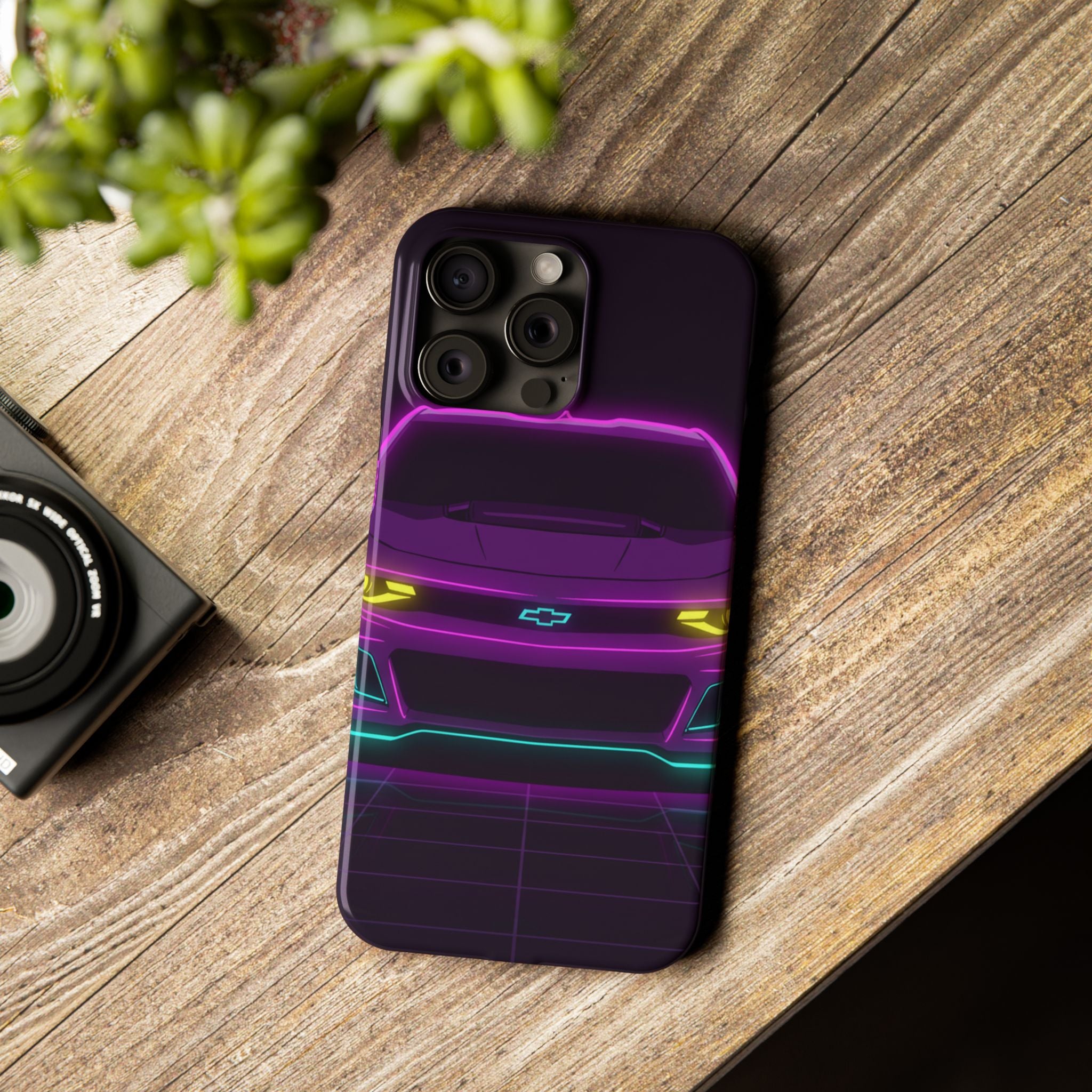 Chevrolet Camaro ZL1 Neon Synthwave Phone Case