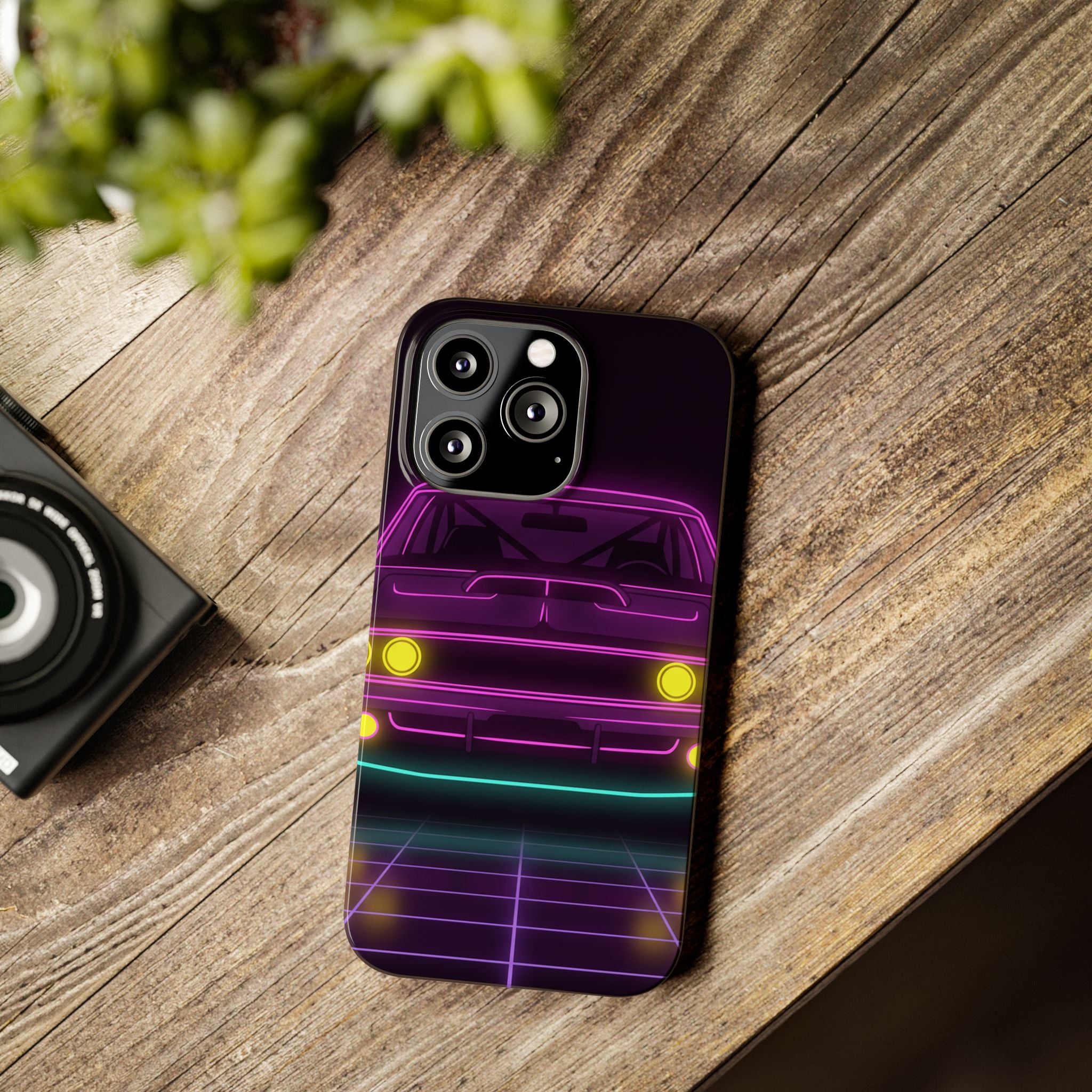 Dodge Charger R/T (1968-70) Neon Synthwave Phone Case